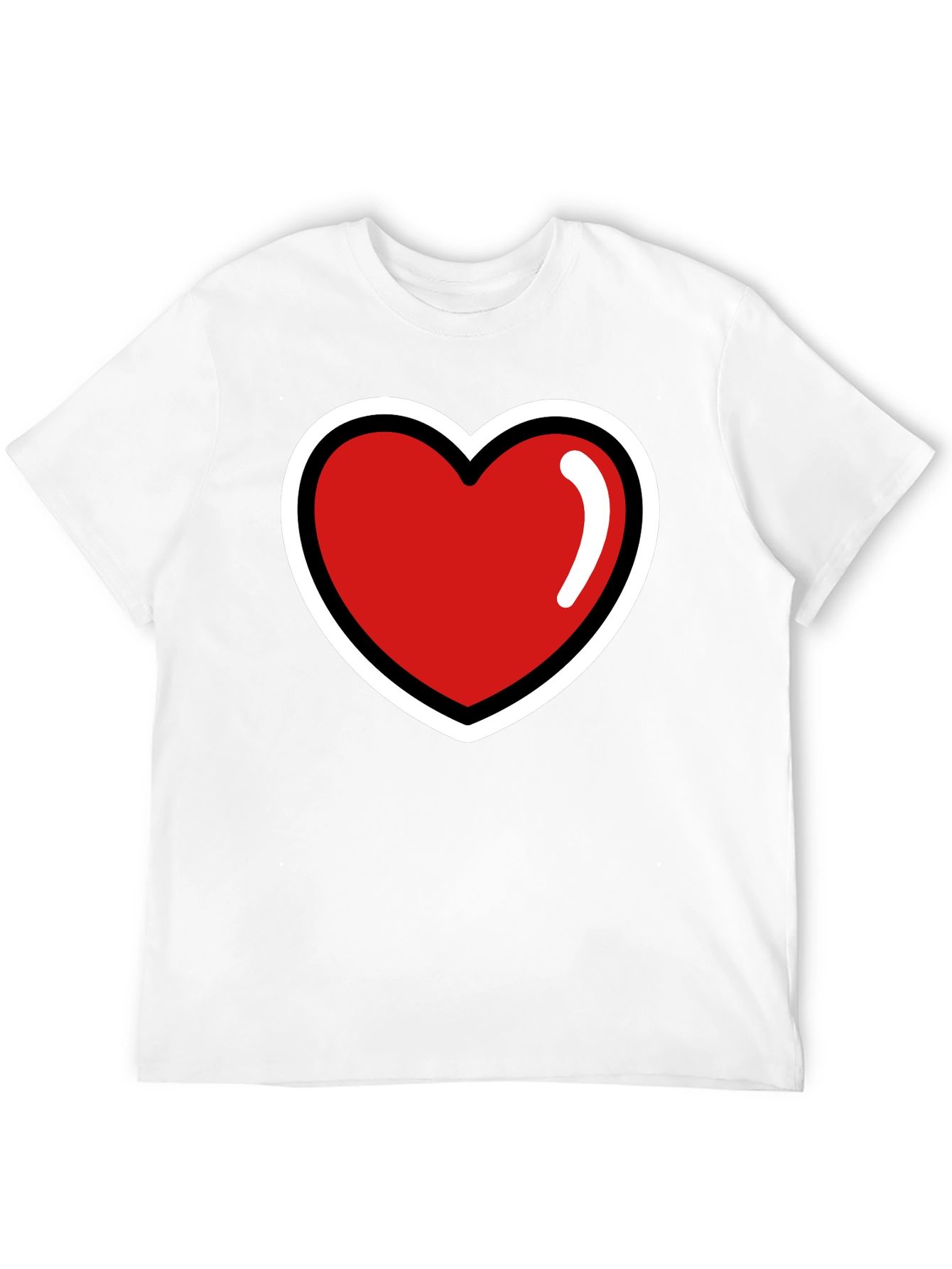Heart Graphic T-Shirt - Stylish Black Tee