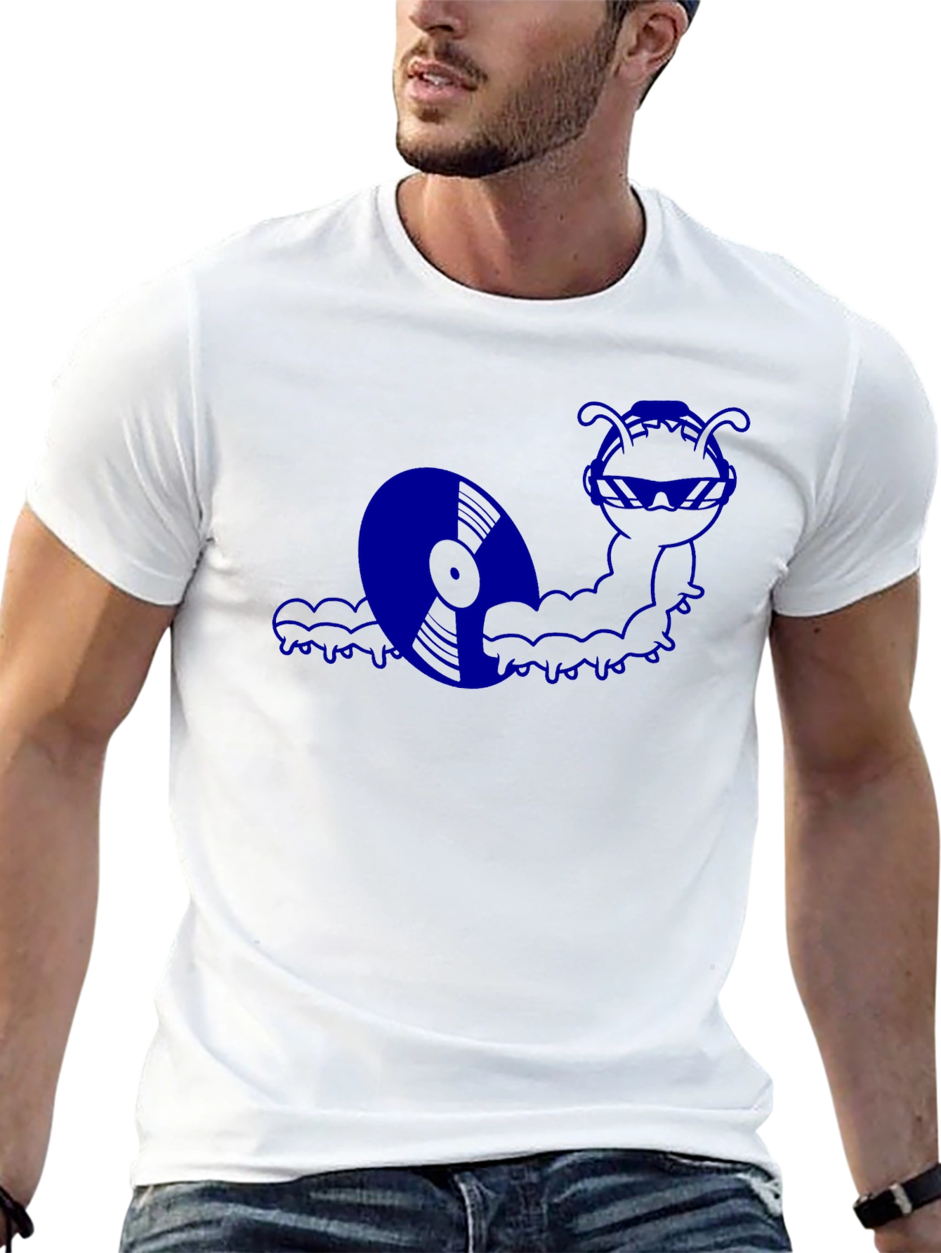 Cool Vinyl Worm Graphic T-Shirt