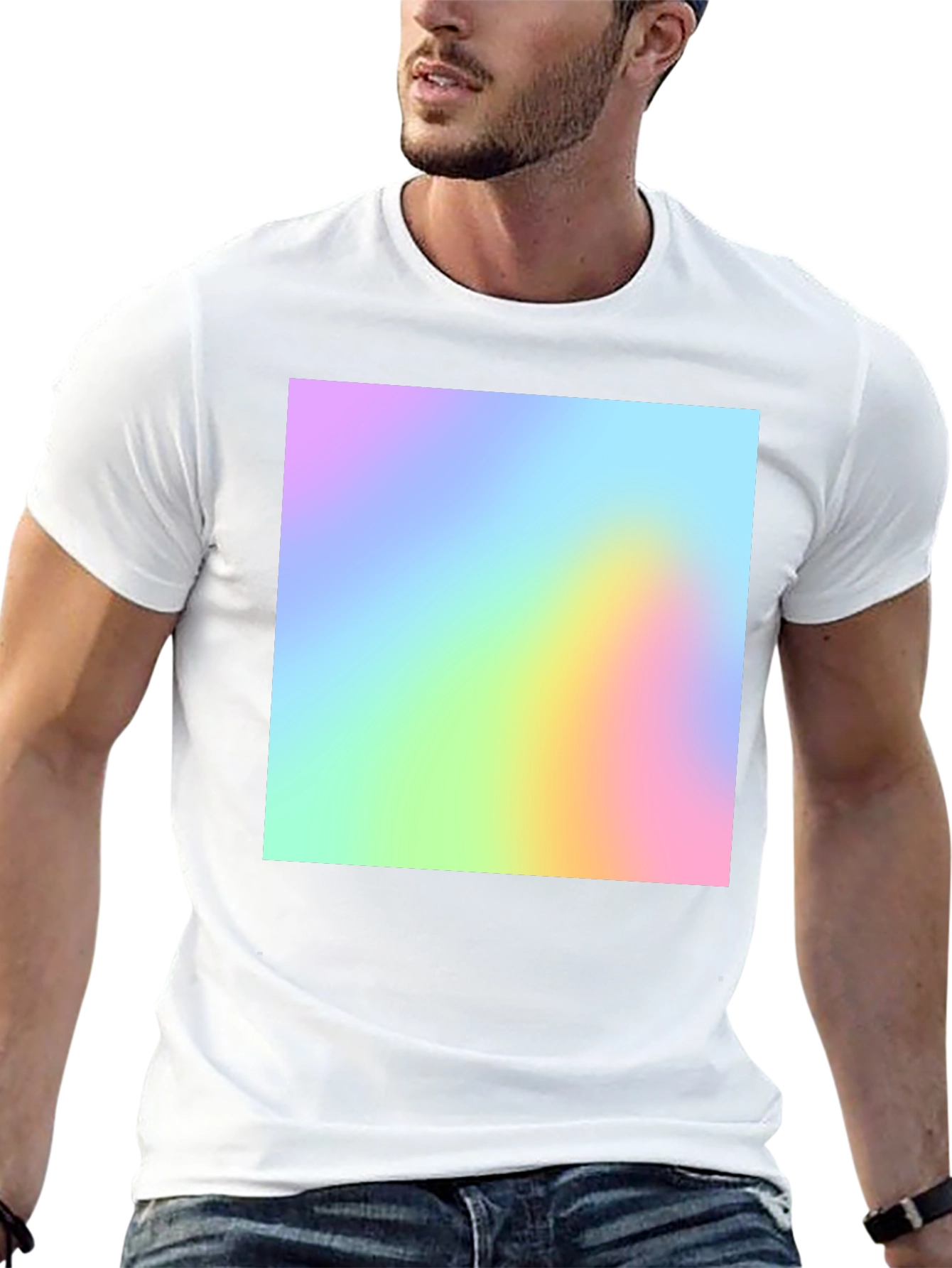 Vibrant Spectrum Graphic Black T-Shirt