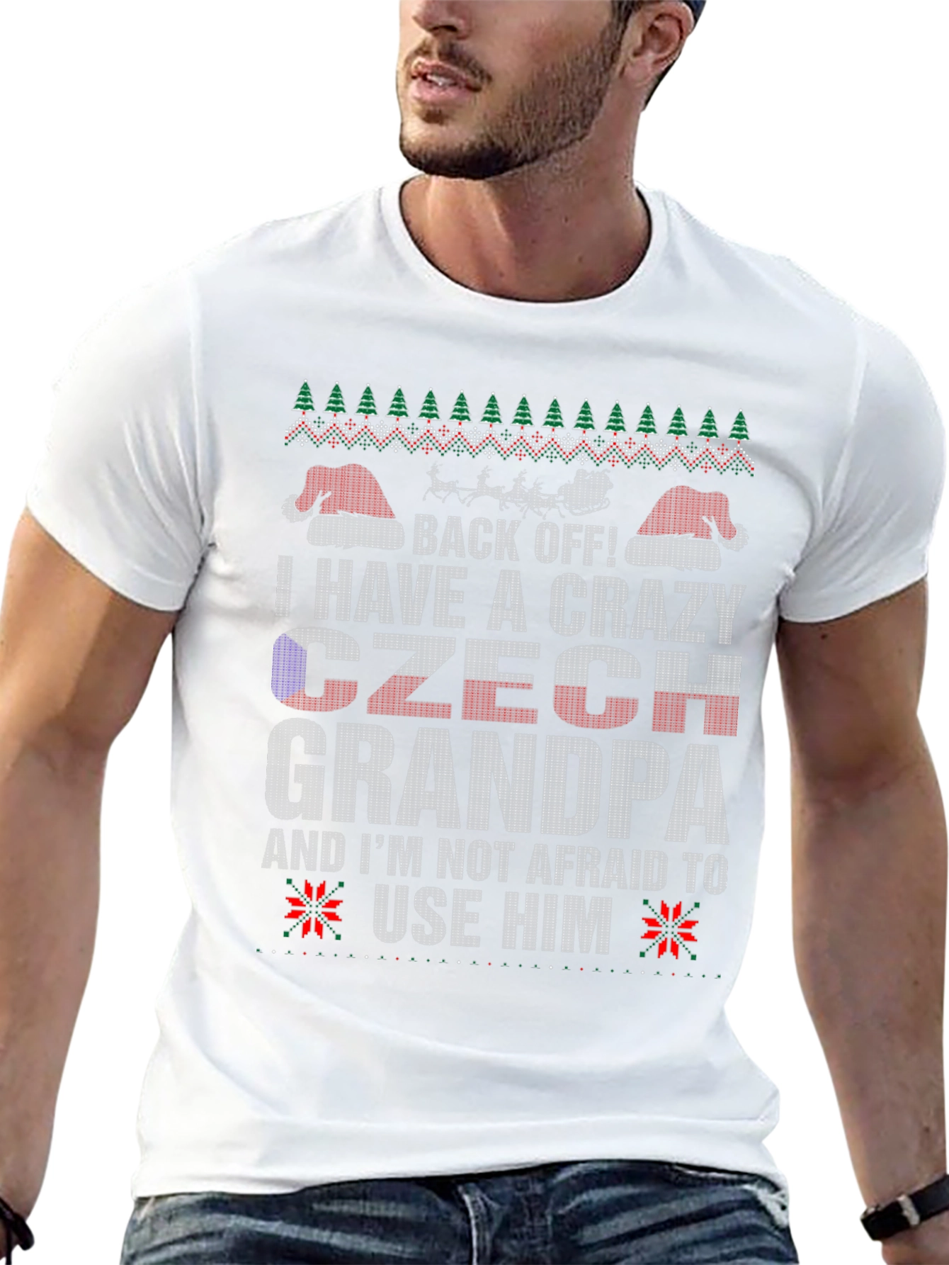 Crazy Czech Grandpa Holiday T-Shirt