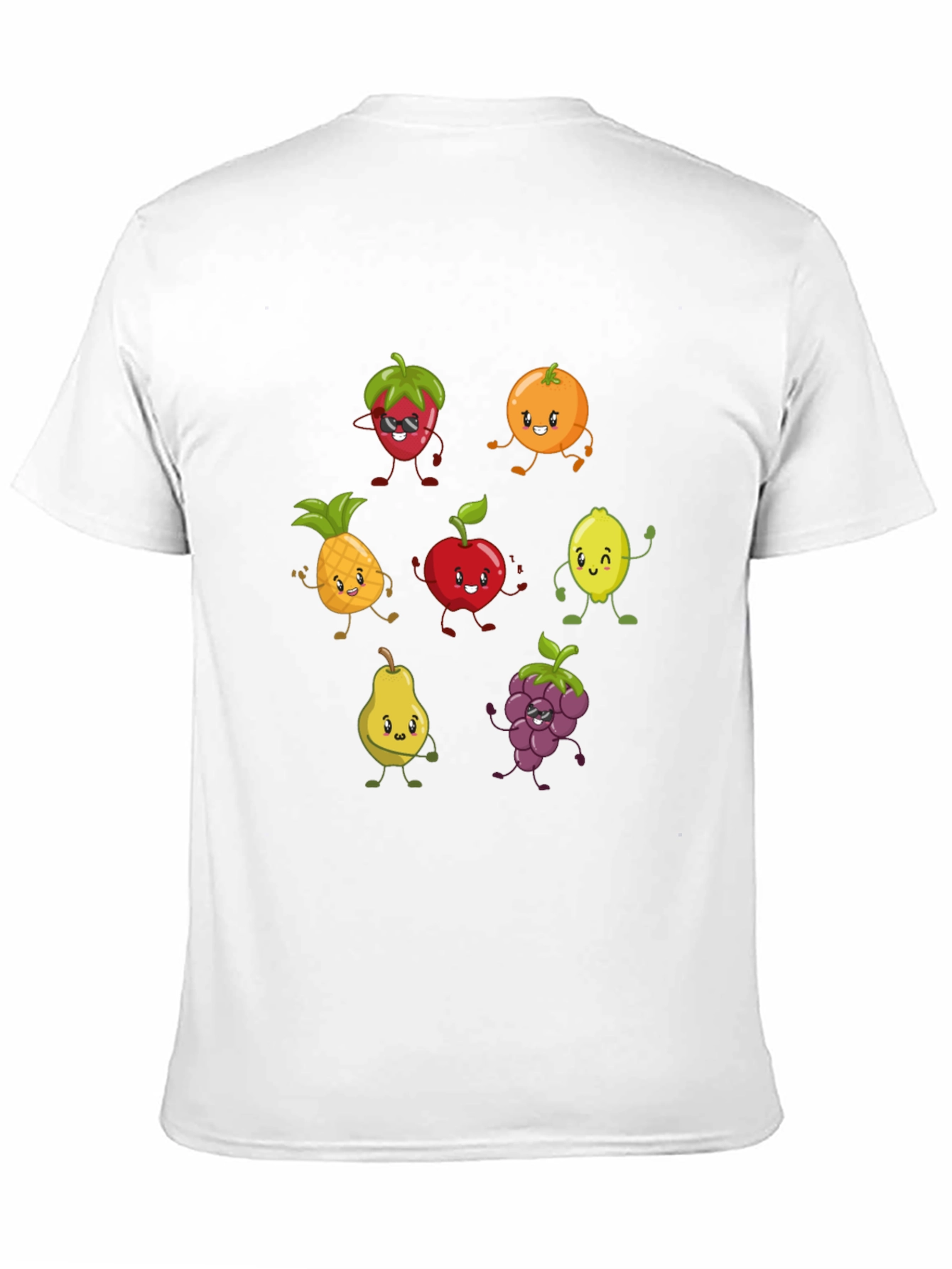 Fun Fruits Graphic Black T-Shirt