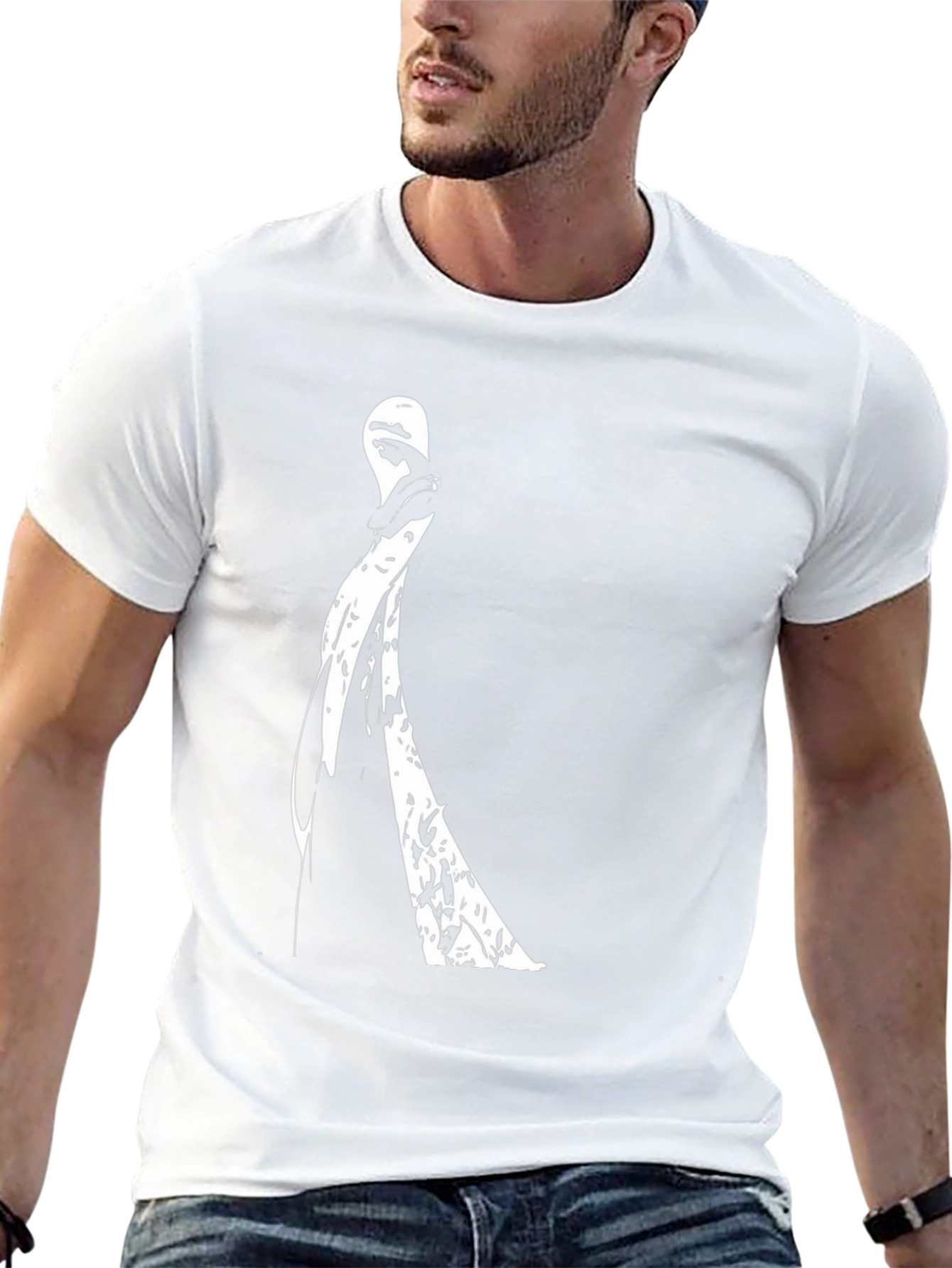 Abstract Figure Black Graphic Tee
