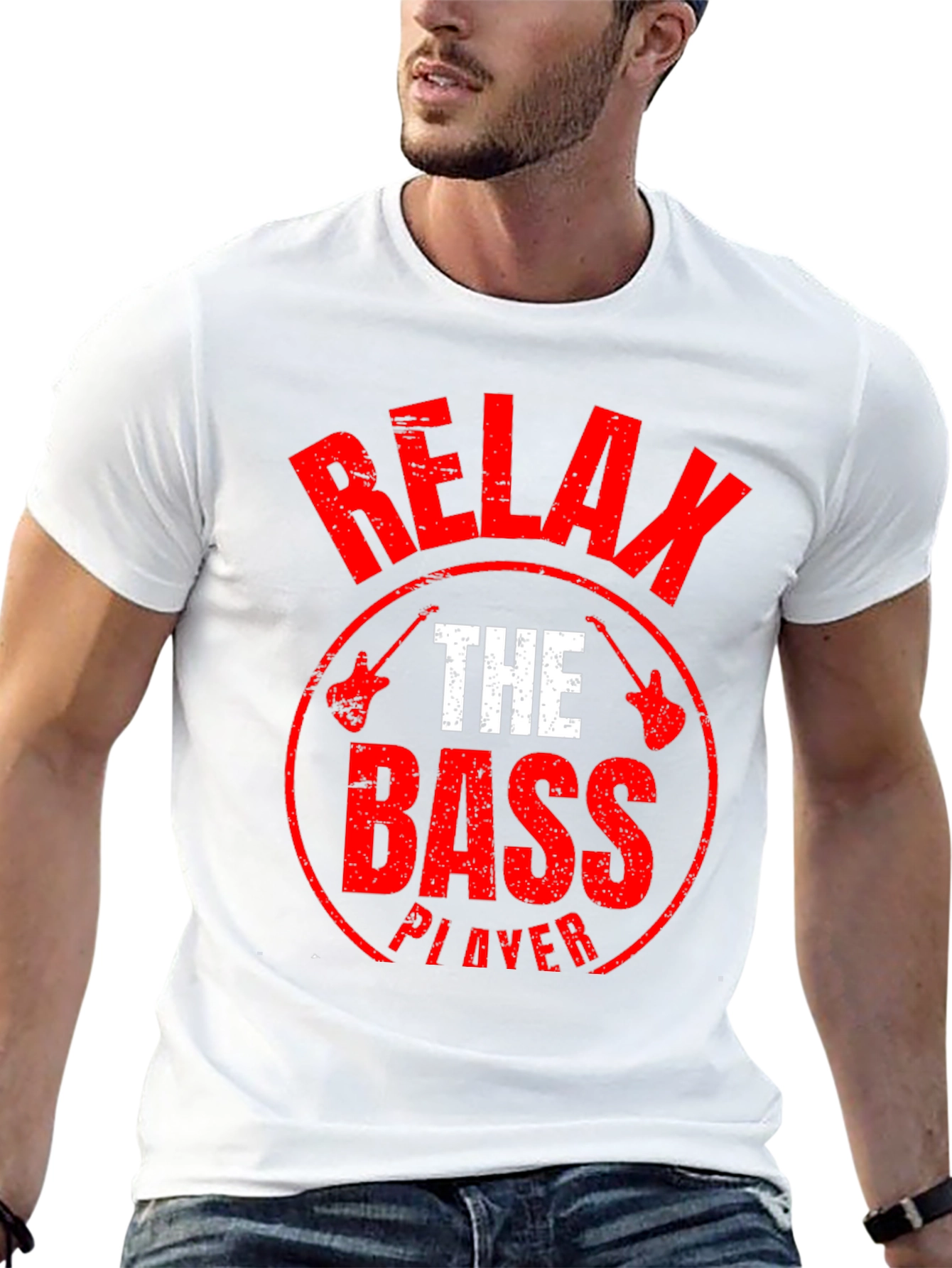 Relax The Bass Player T-Shirt - Black Graphic Tee
