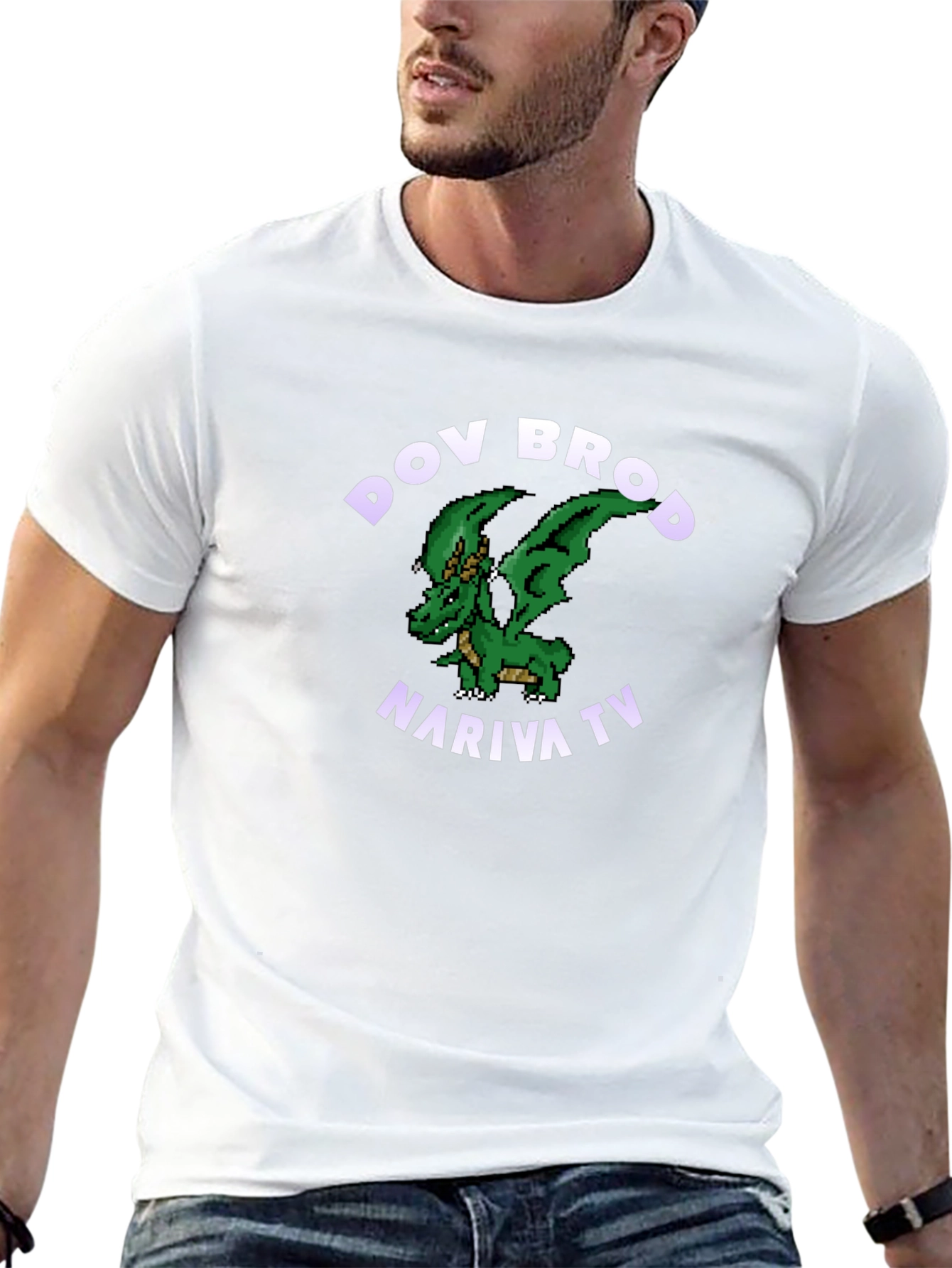 Dov Brod Nariva TV Dragon Graphic Black T-Shirt