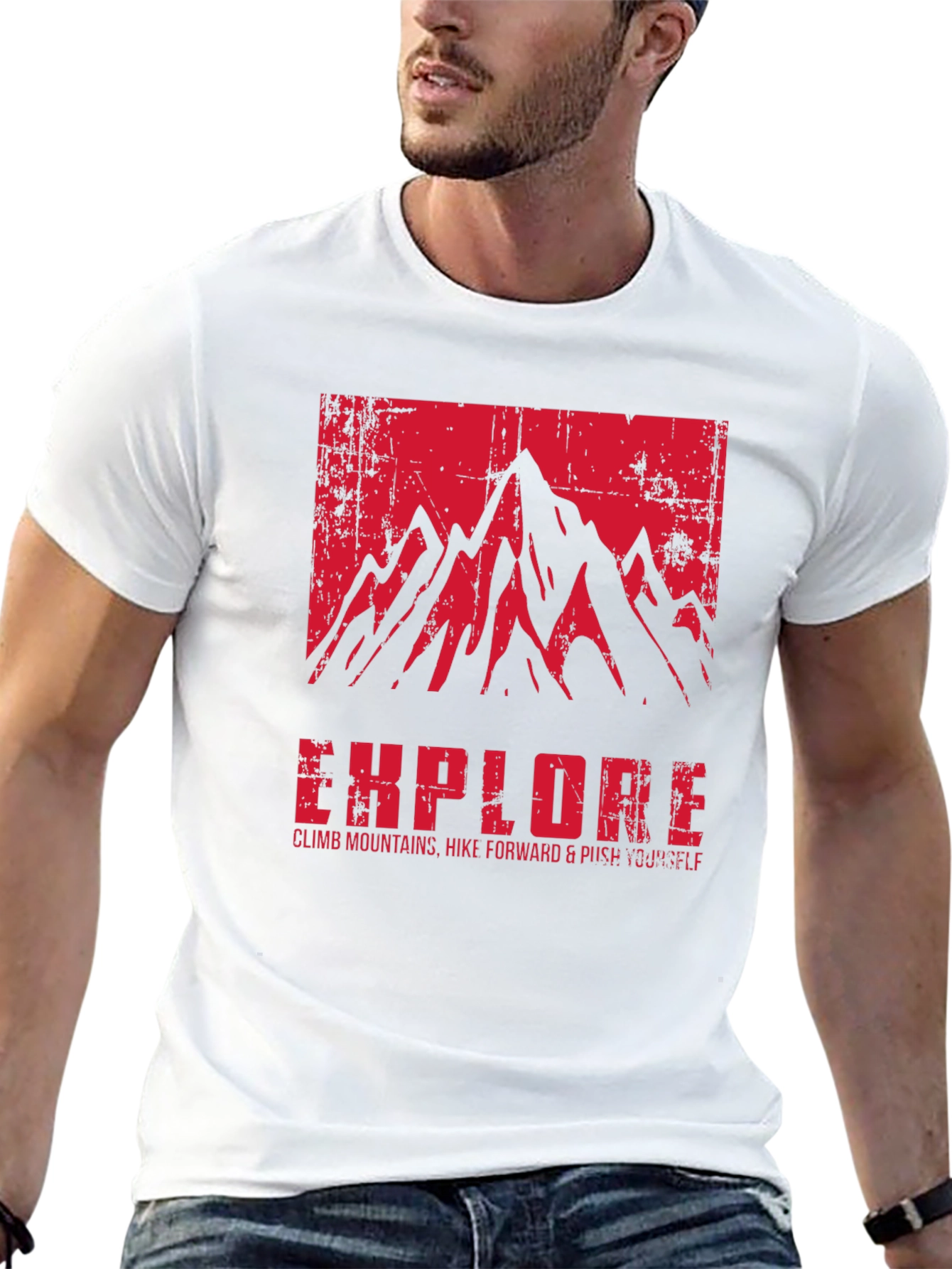 Explore Mountain Graphic T-Shirt - Adventure Ready
