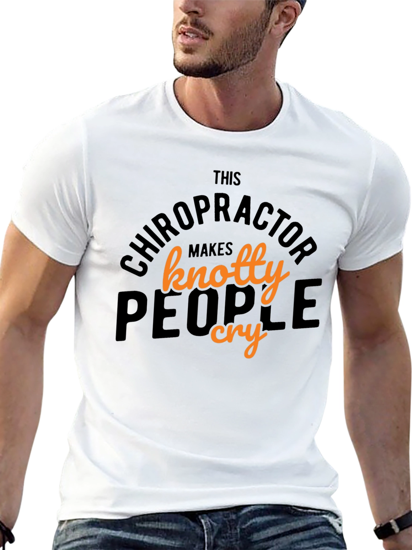 Chiropractor Knotty People Cry Graphic T-Shirt