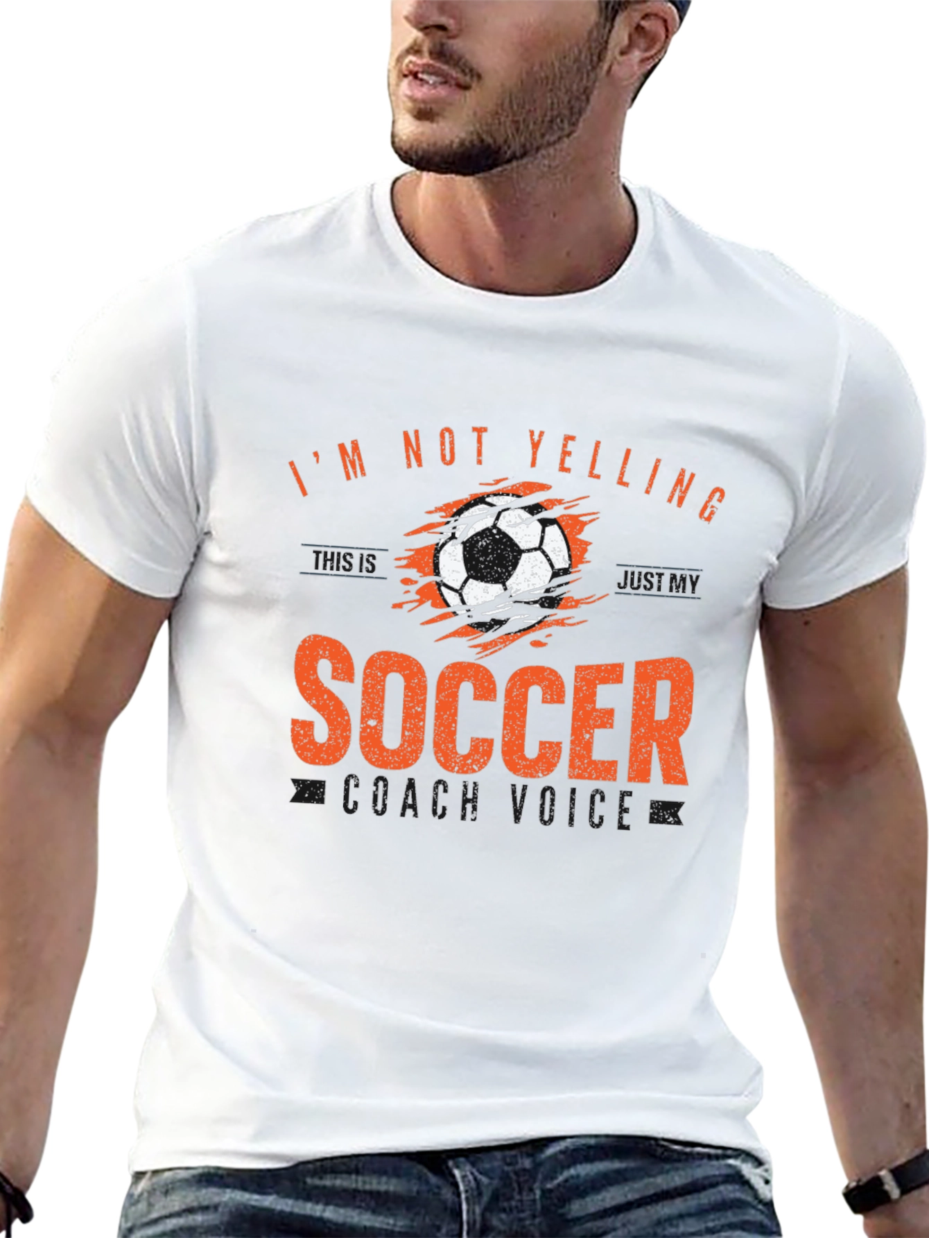 Funny Soccer Coach T-Shirt - Im Not Yelling