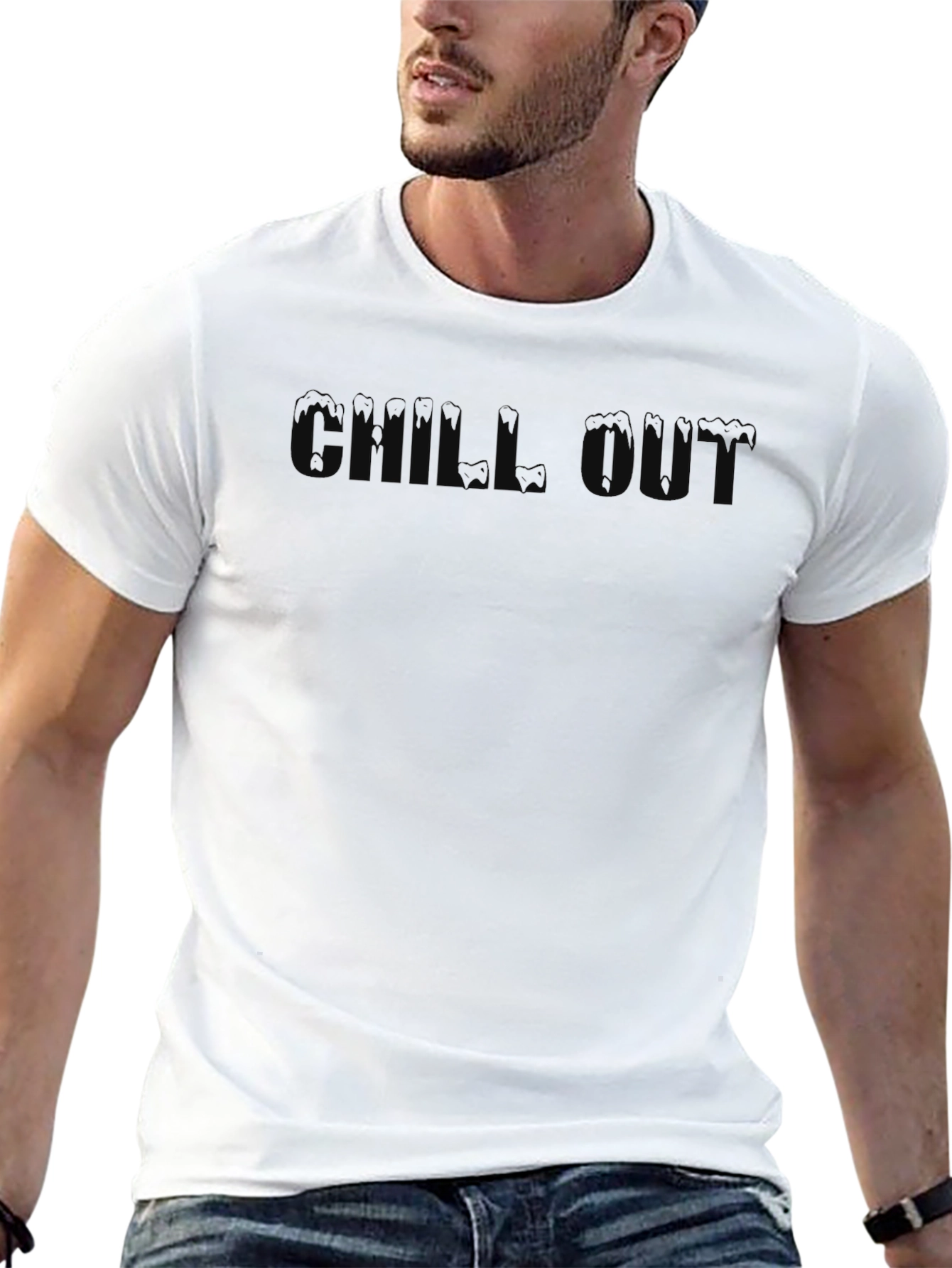 Chill Out Black Graphic T-Shirt