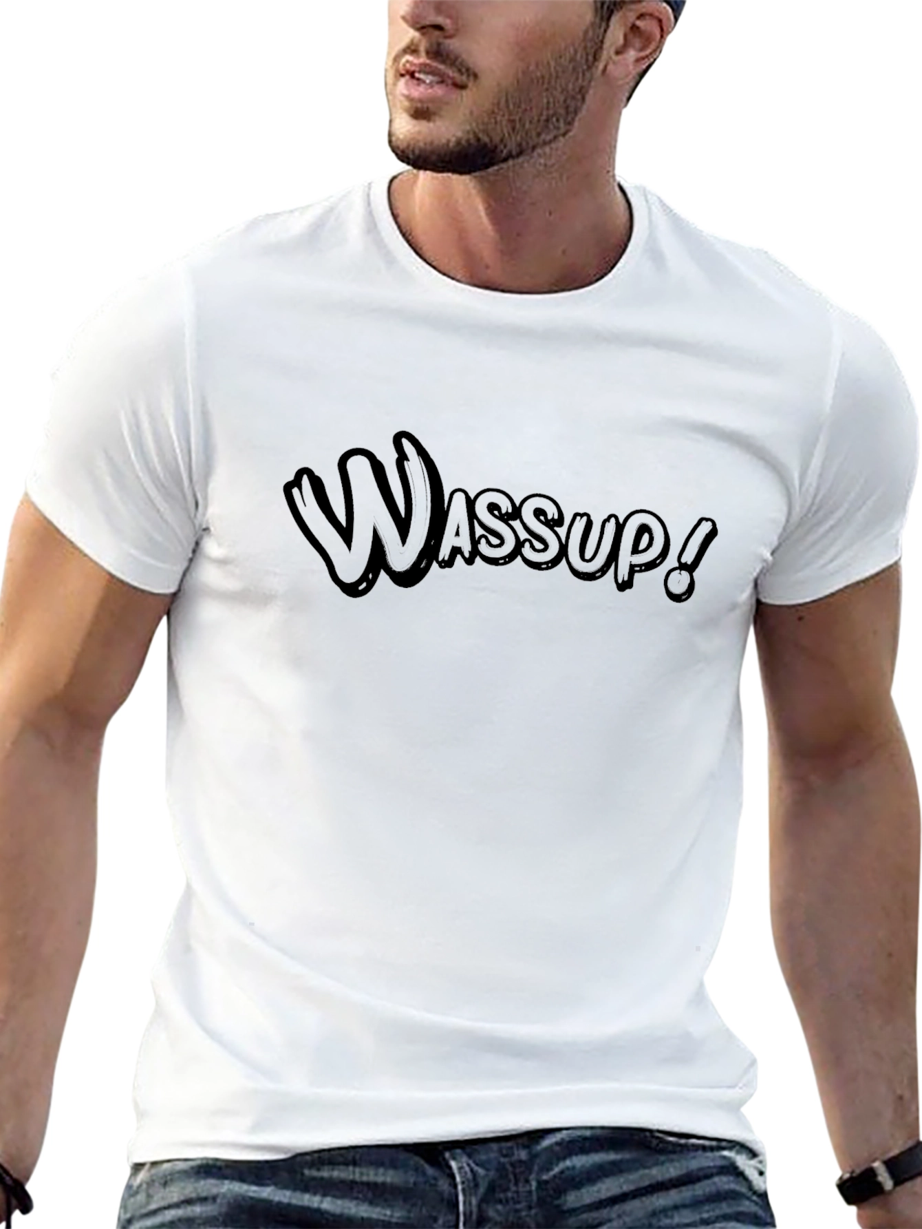 Wassup Graphic Tee - Black
