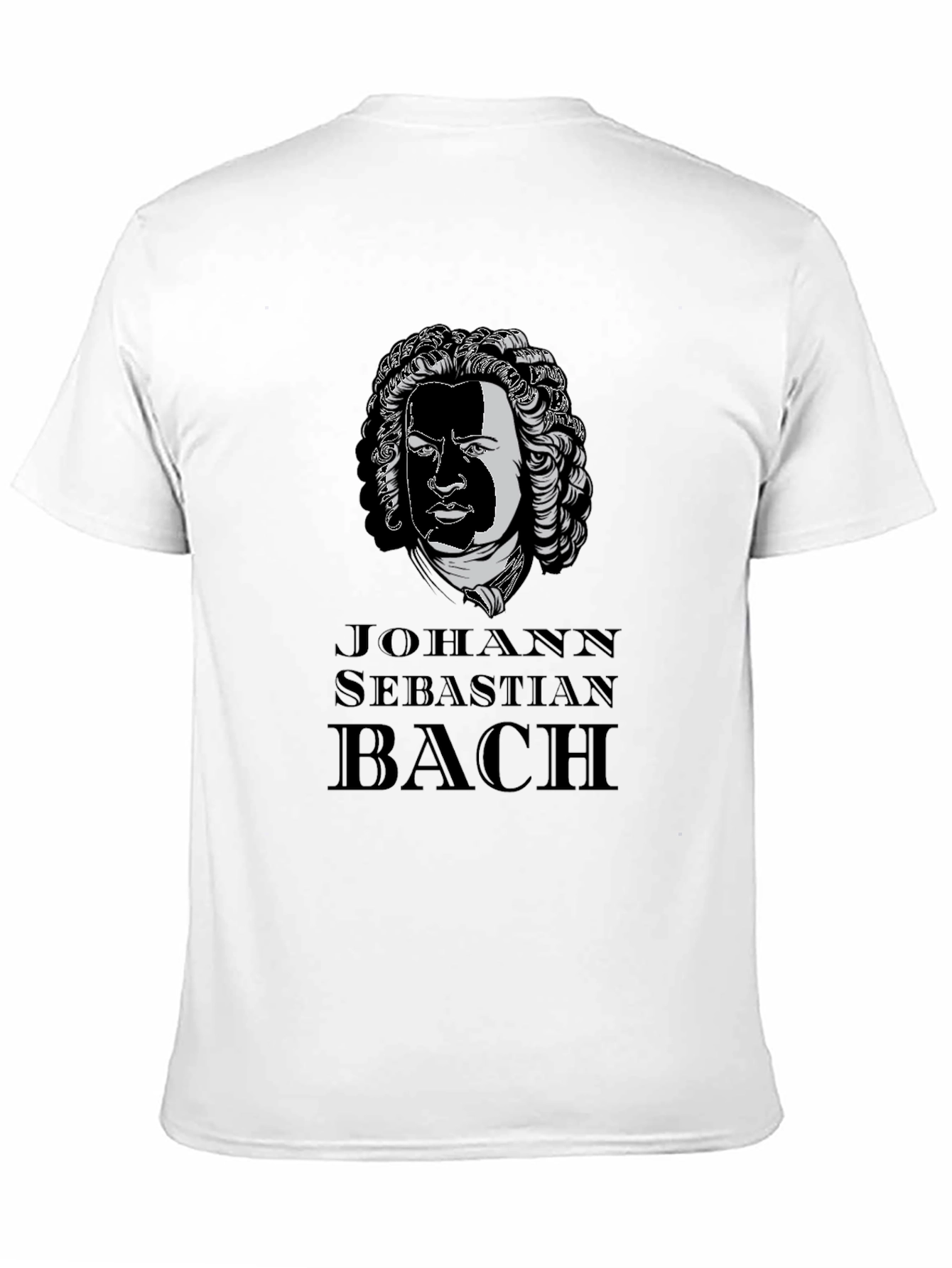 Johann Sebastian Bach Graphic Tee - Black Cotton T-Shirt