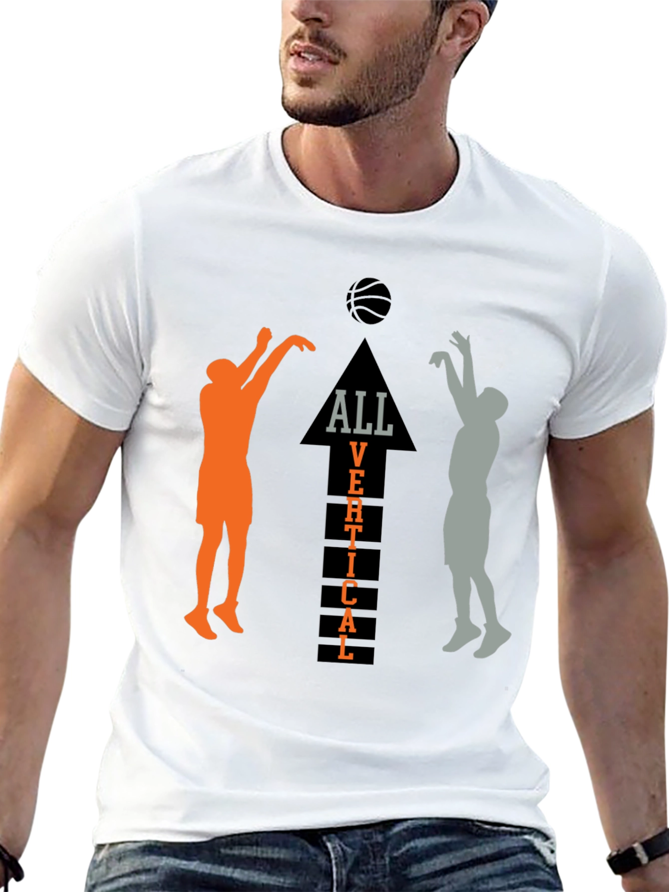 All Vertical Basketball Graphic Tee