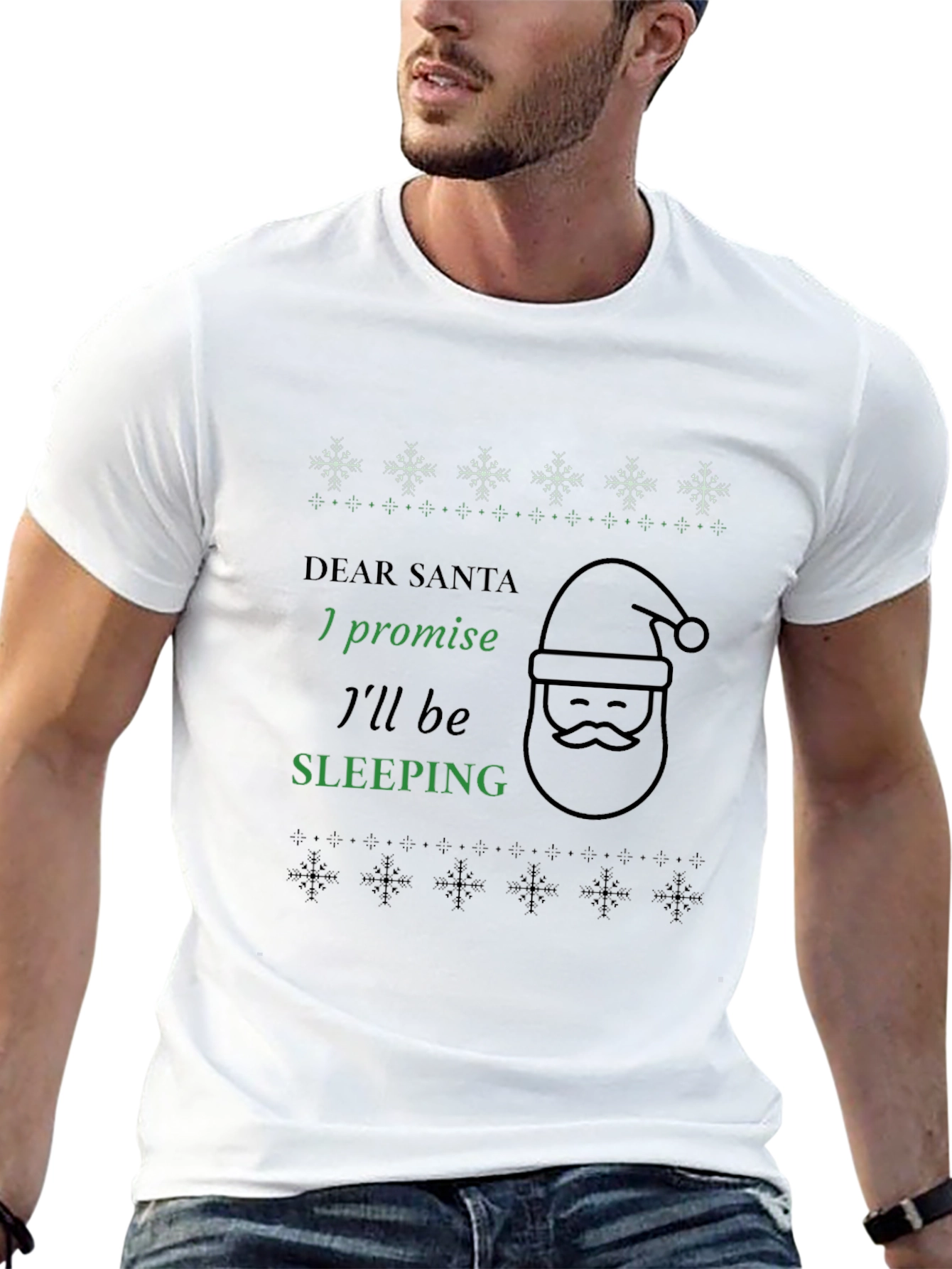 Dear Santa Ill Be Sleeping Graphic Tee