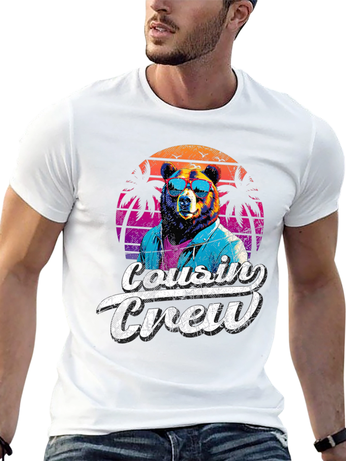 Cousin Crew Bear Retro T-Shirt