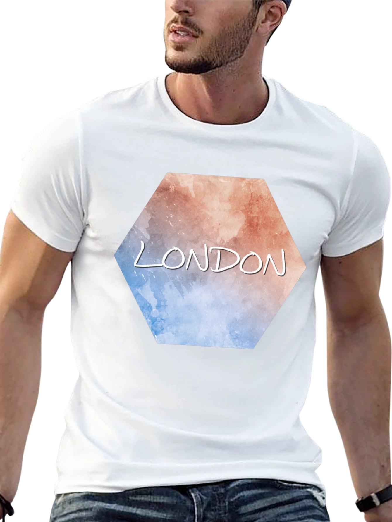 London Hexagon Graphic Black T-Shirt