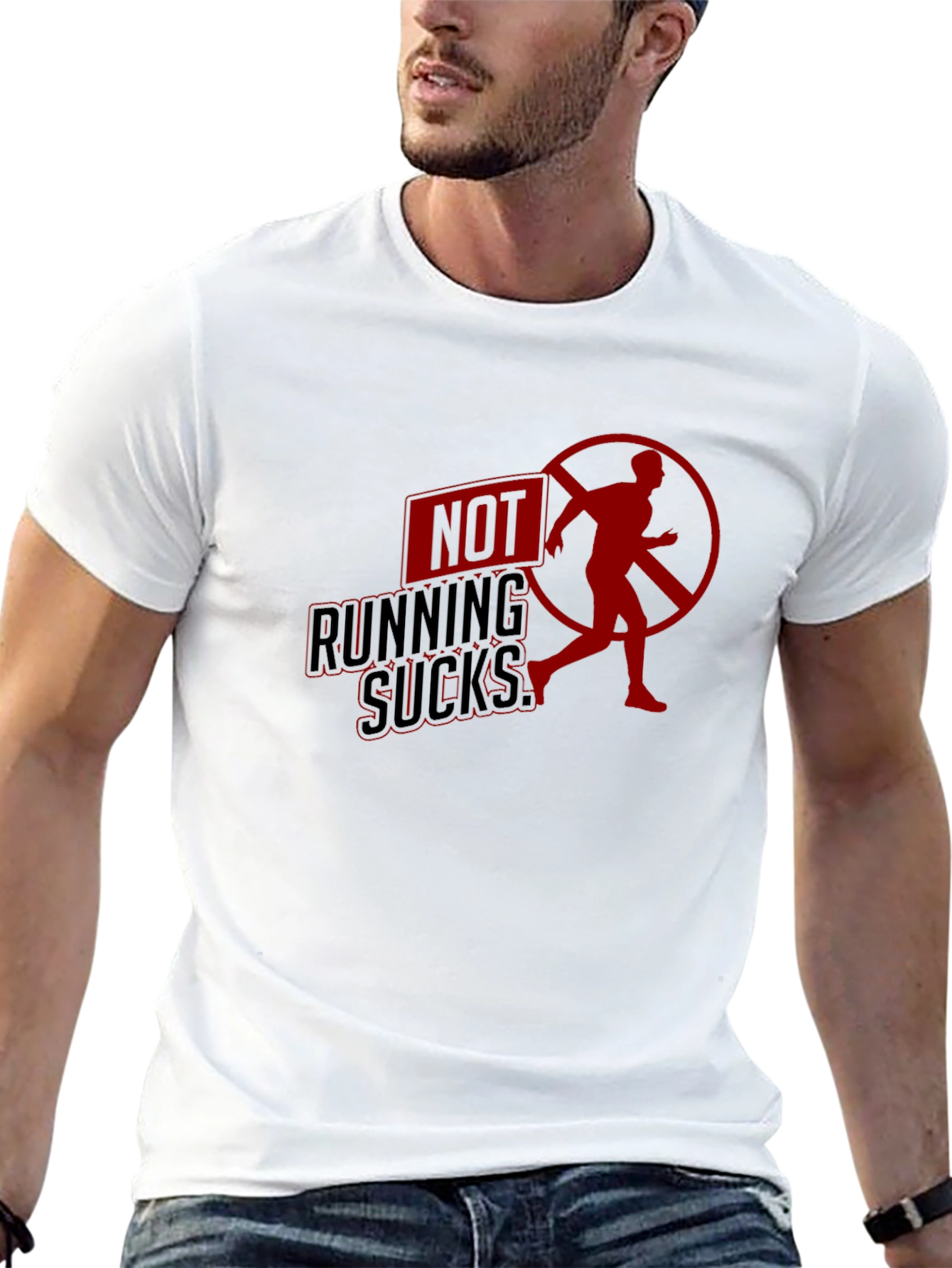Not Running Sucks Graphic Tee - Casual Comfort