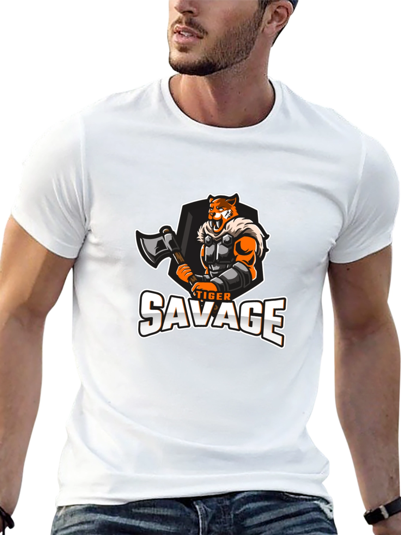 Tiger Savage Graphic Tee - Black T-Shirt