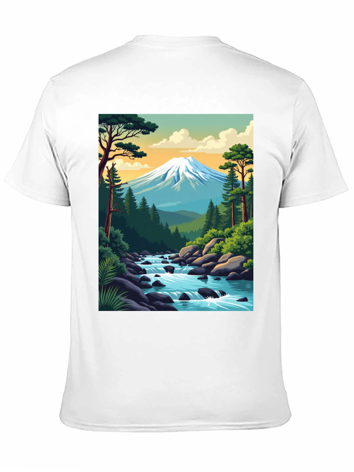 Mountain River Graphic Tee - Nature Lovers Shirt