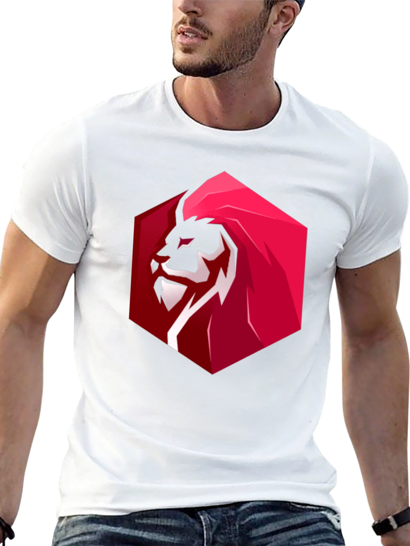 Bold Lion Graphic Tee - Premium Black T-Shirt