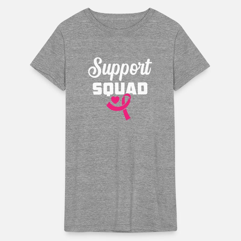 Breast Cancer Support Squad pink Ribbon T-Shirt