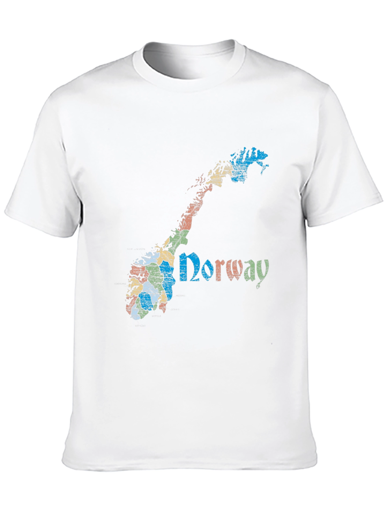 Norway Map Graphic Tee - Black Cotton T-Shirt