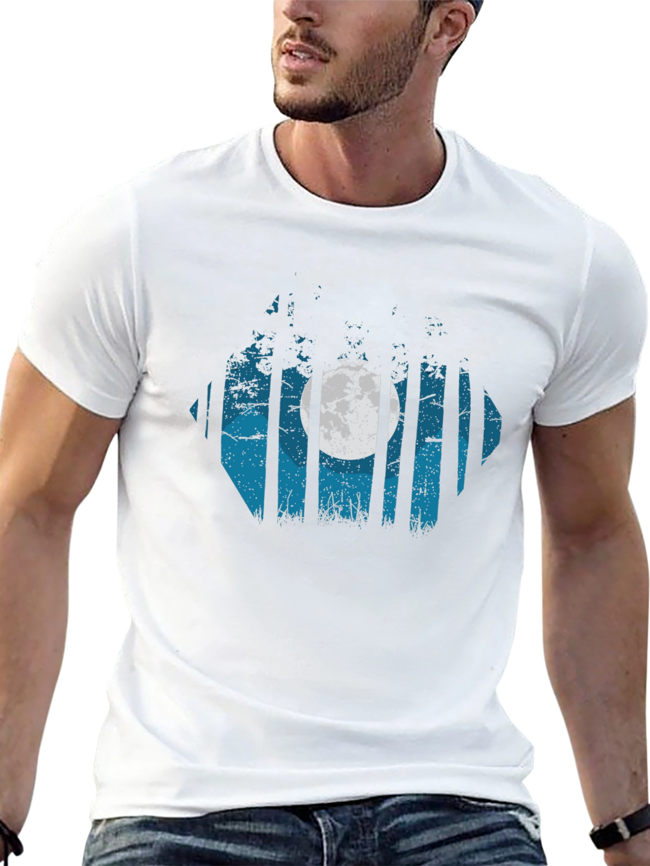 Nature Scene Black Graphic Tee