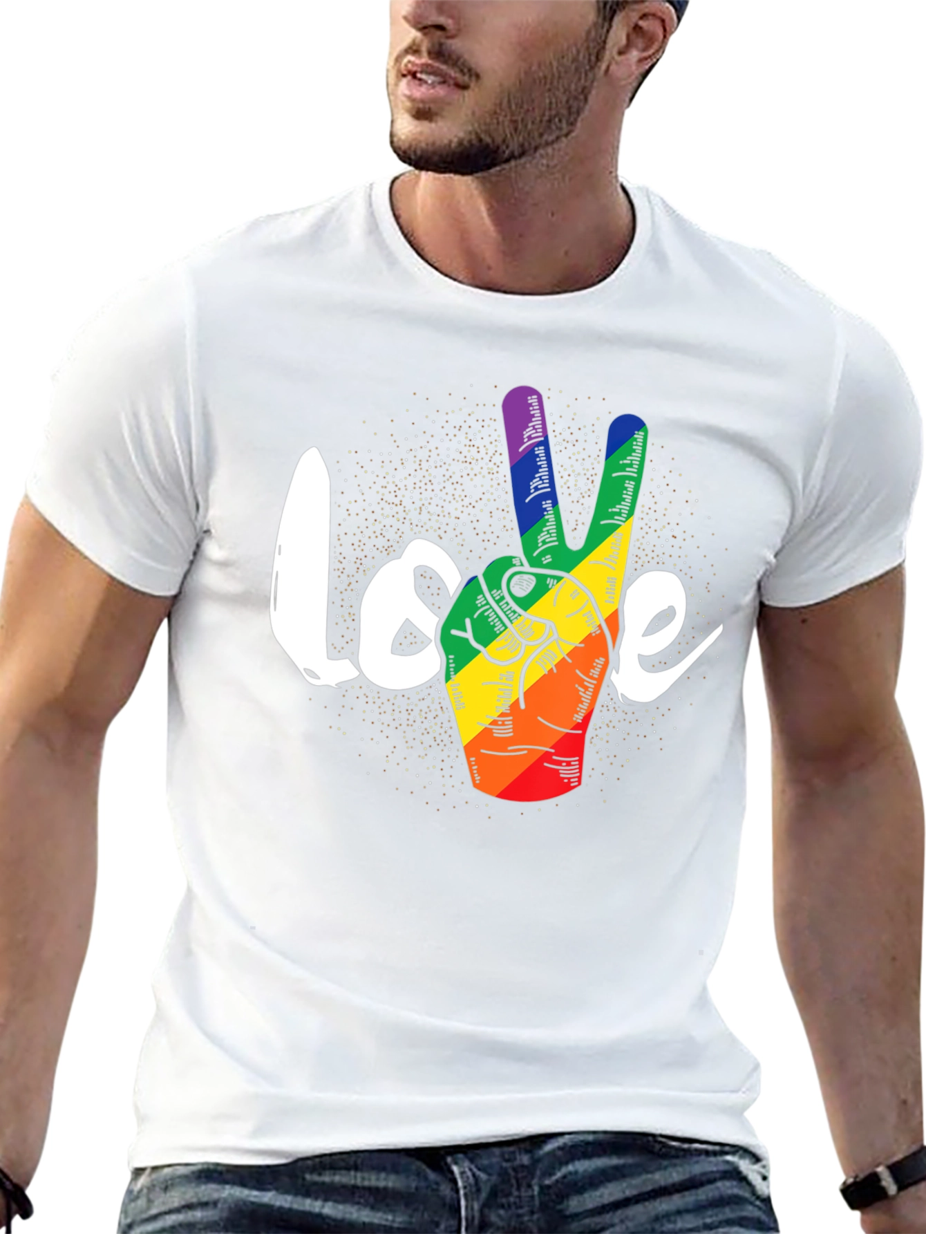 Love Peace LGBT Pride Graphic Tee