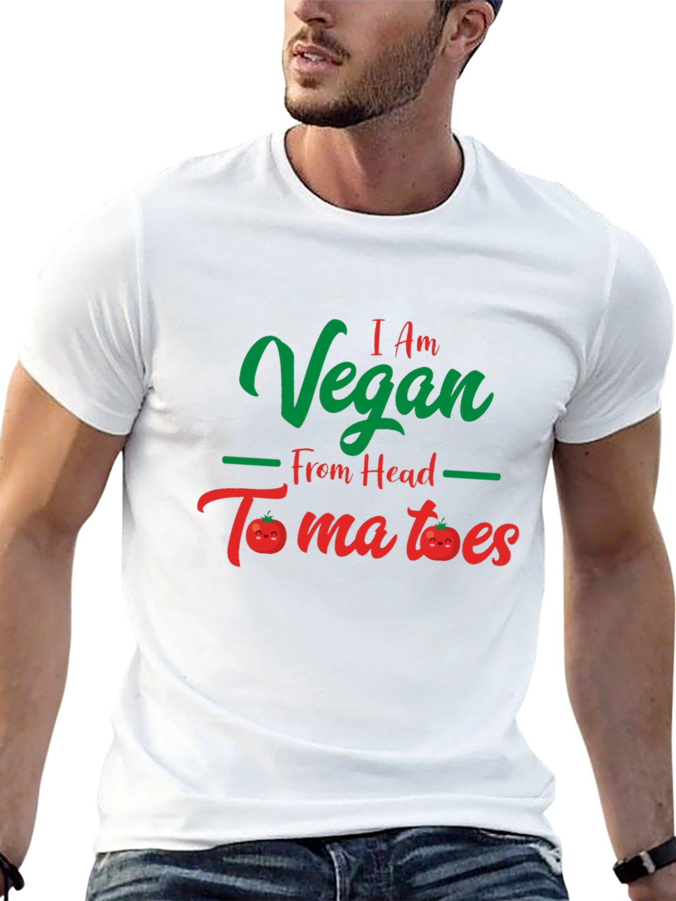 Vegan From Head Tomatoes Black T-Shirt