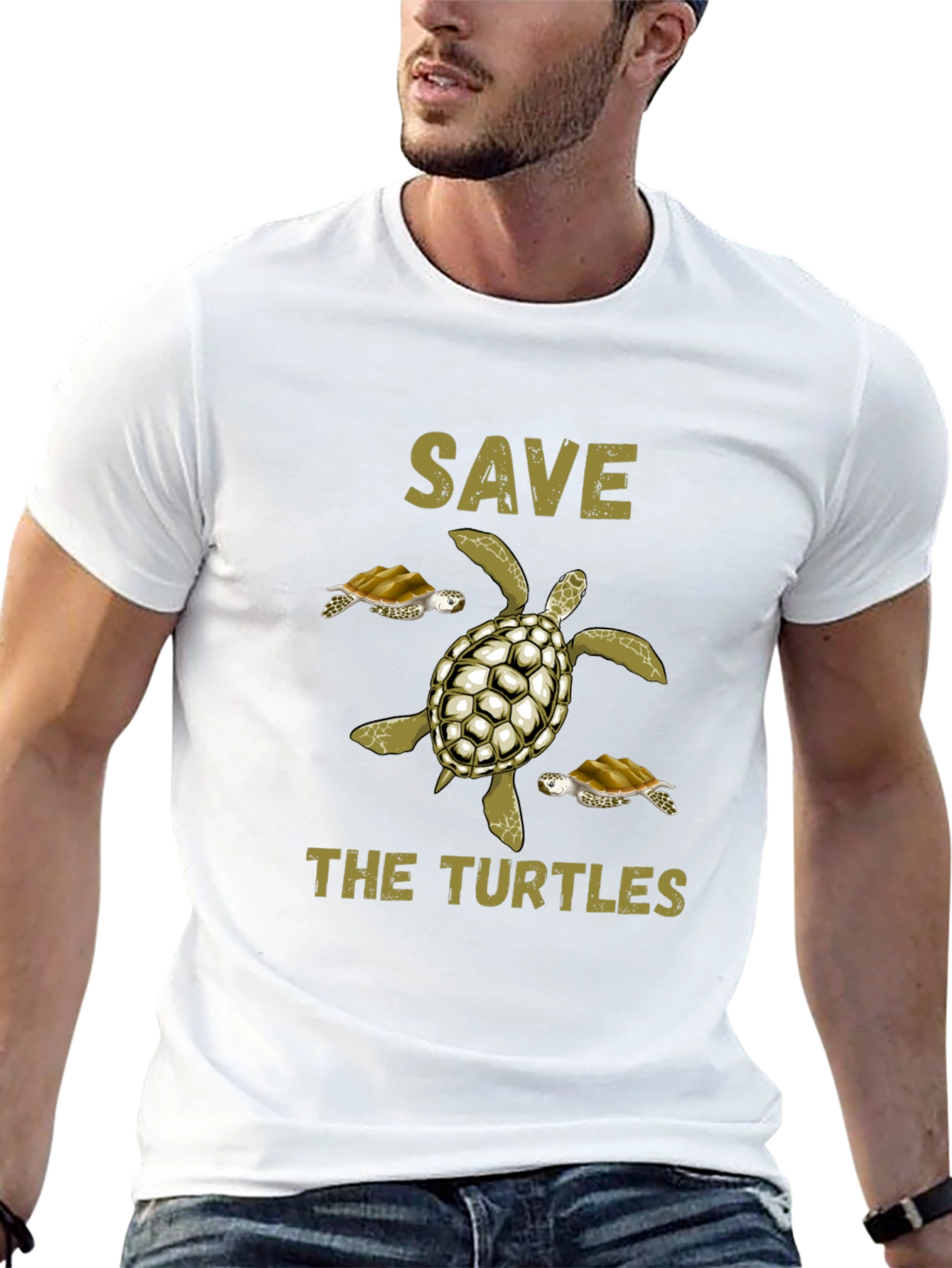 Save the Turtles Graphic Tee - Black