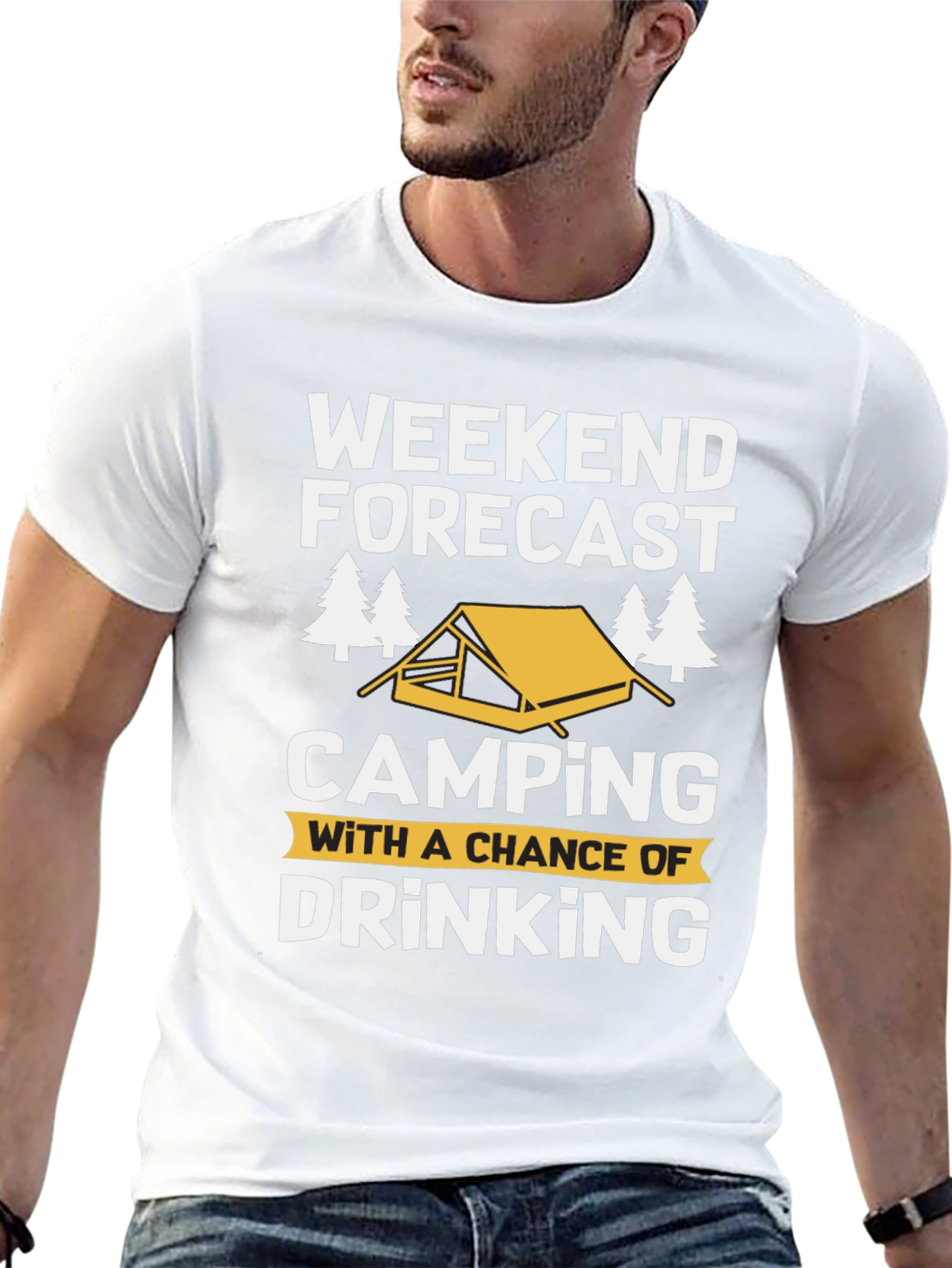 Weekend Forecast Camping Drinking T-Shirt