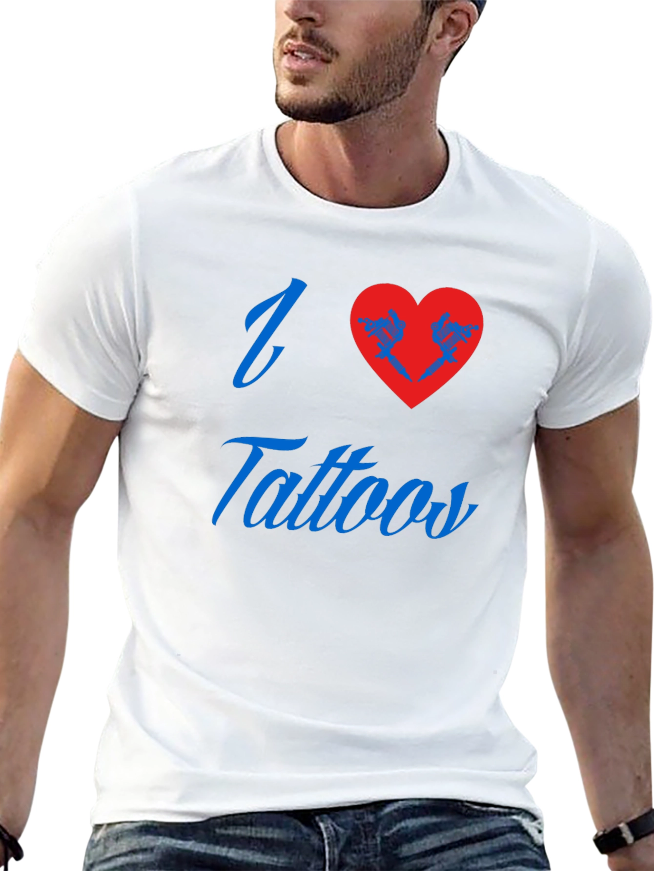 I Love Tattoos Black T-Shirt