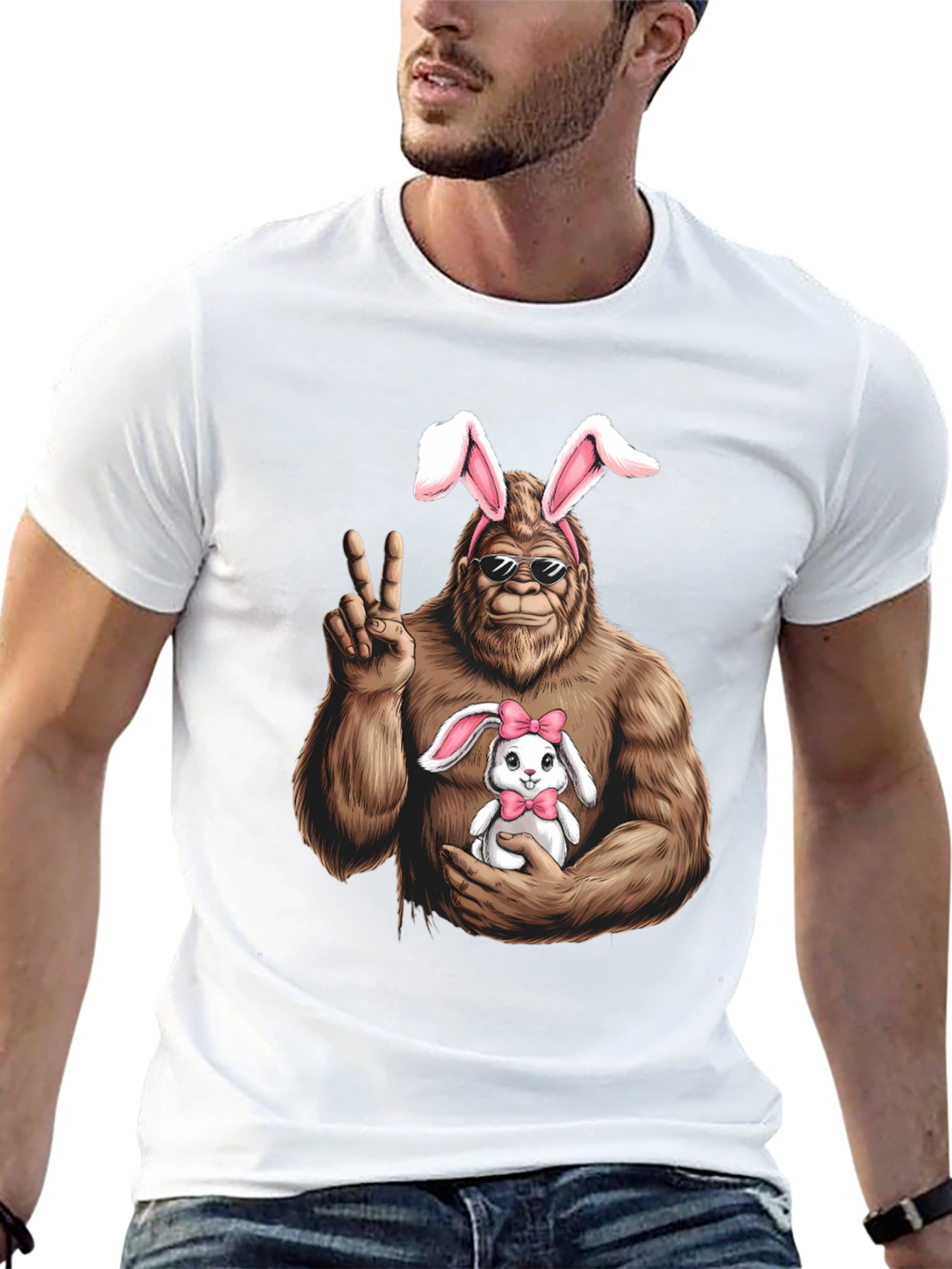 Bigfoot Easter Bunny T-Shirt