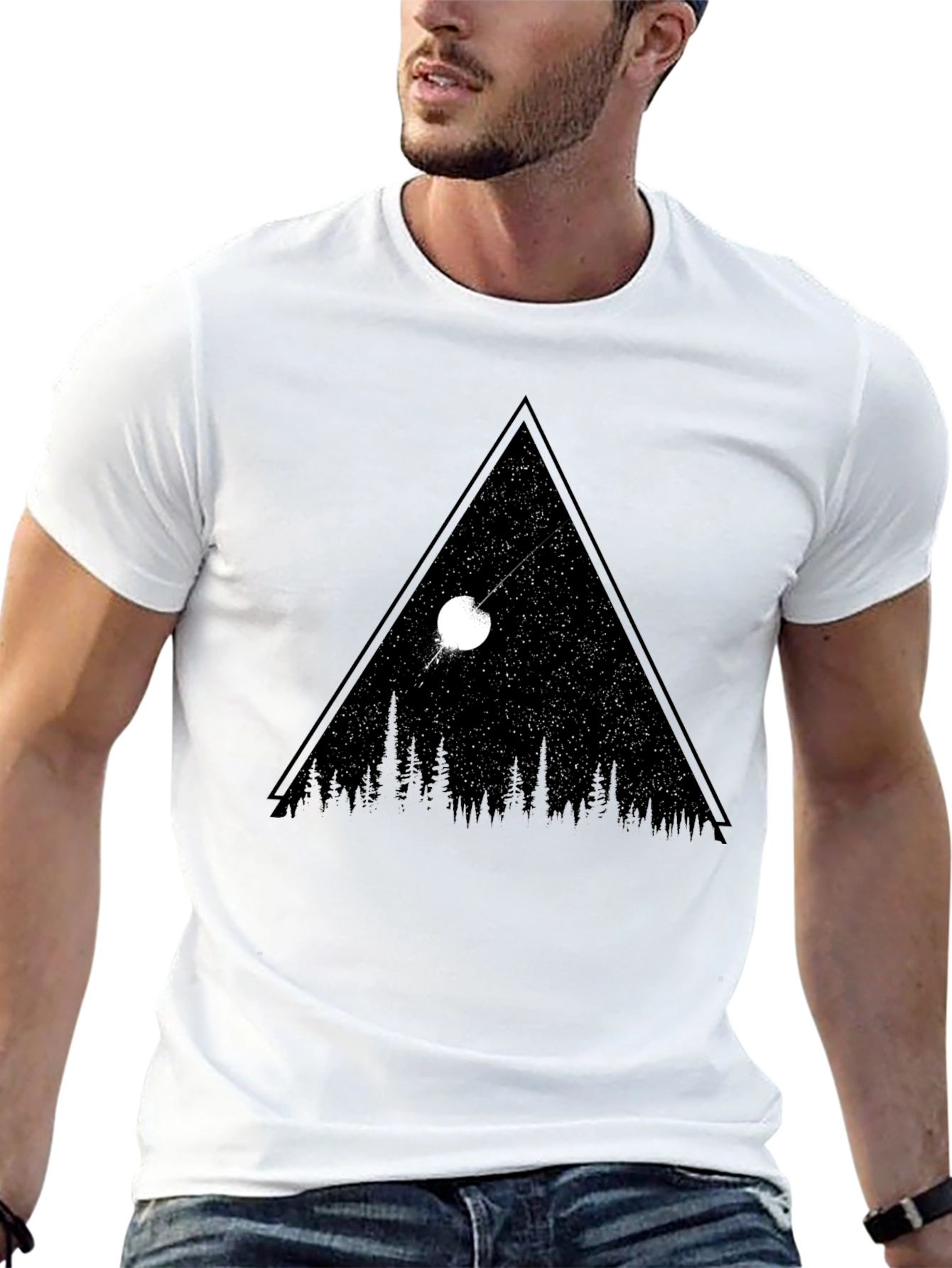 Cosmic Triangle Black T-Shirt