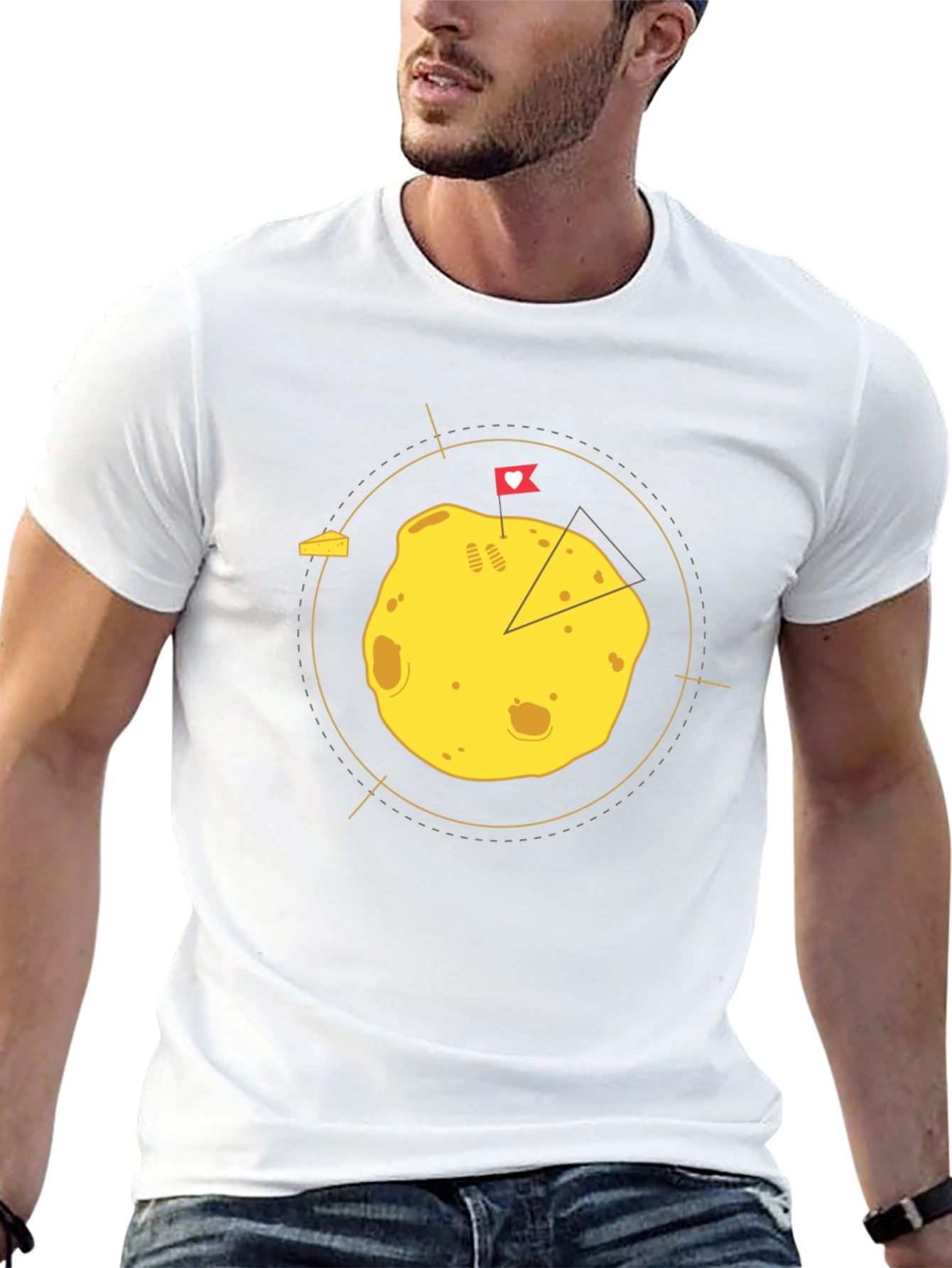 Cheese Planet Black Graphic Tee