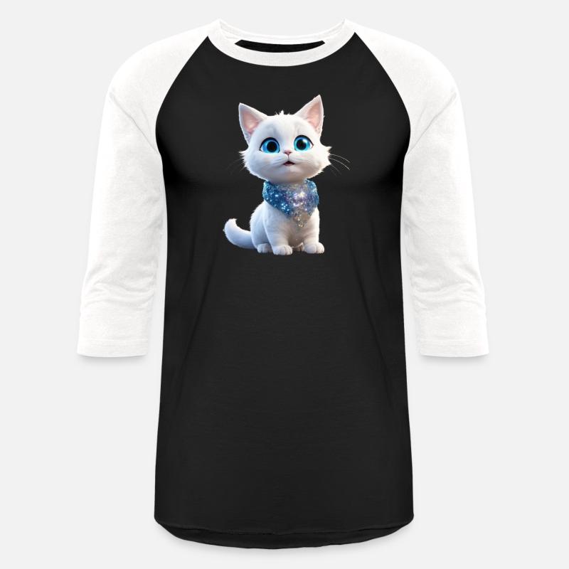 Cartoon character a white cat with a silver coat a