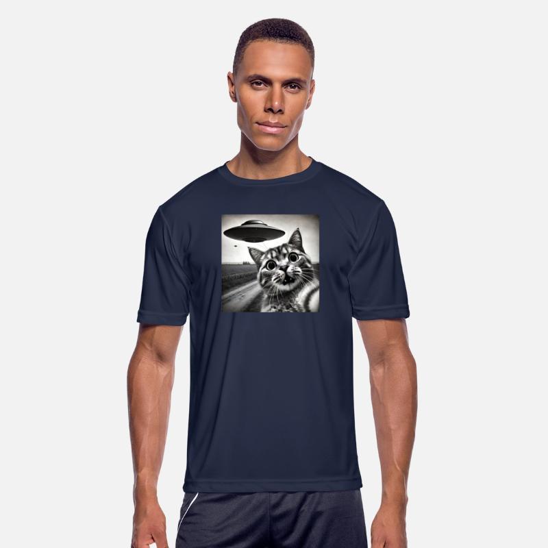 Cat Selfie With Alien UFO Funny Cat Gifts