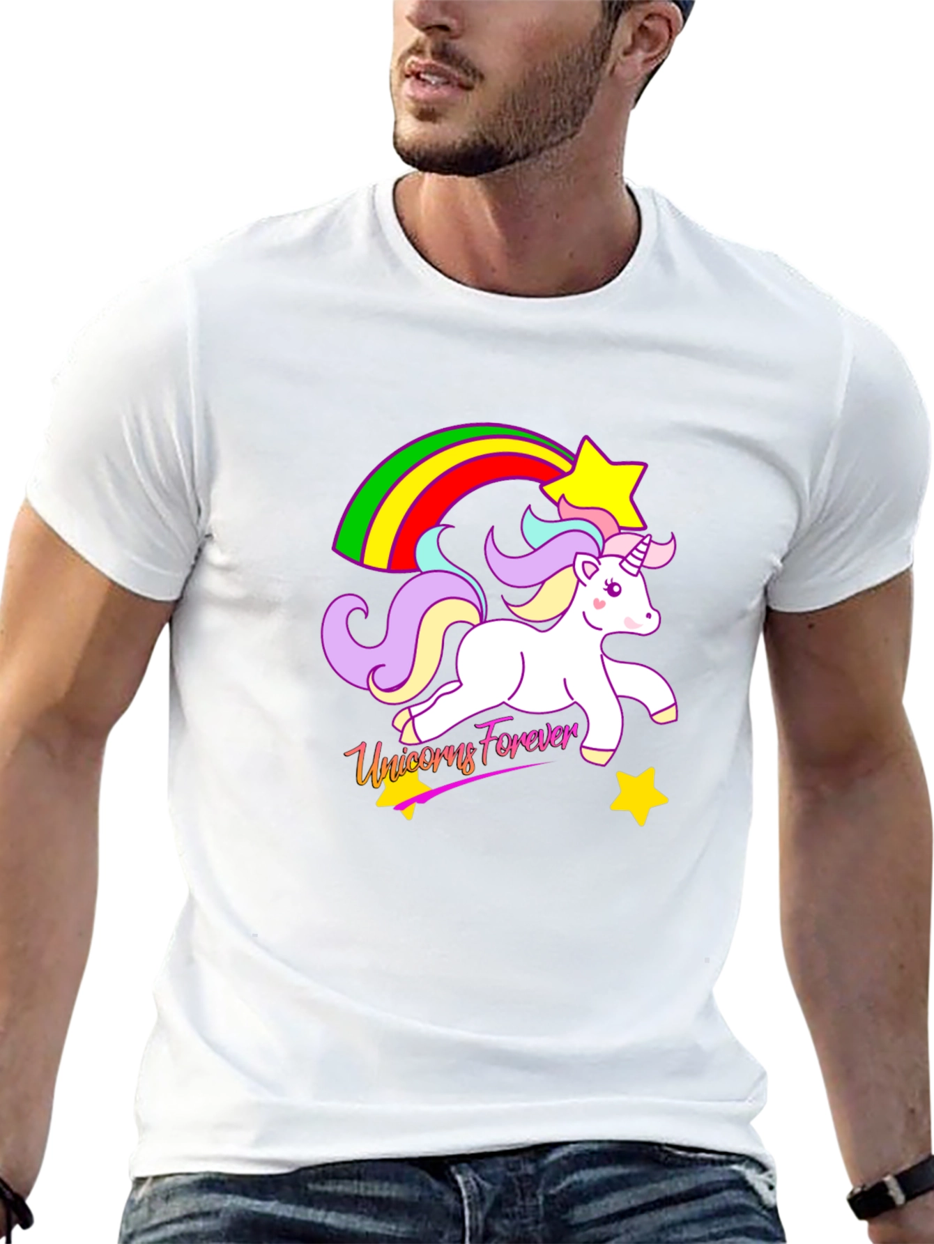 Unicorns Forever Black T-Shirt