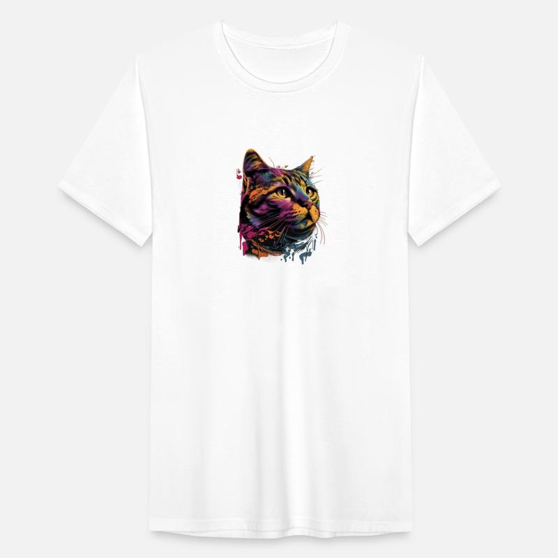 Colorful American Shorthair Cat Gaze