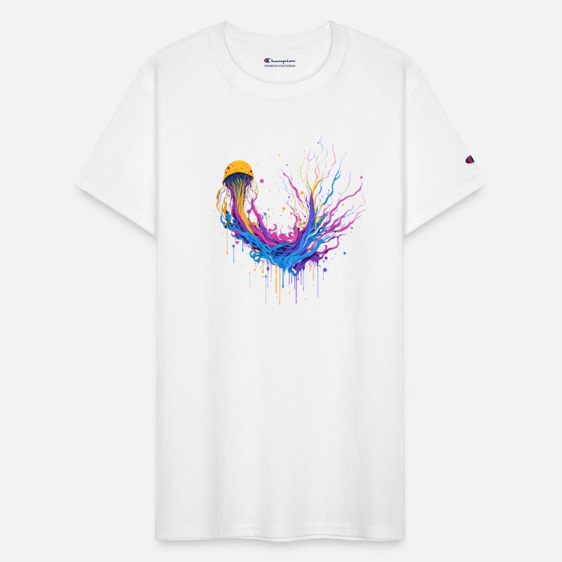 Colorful Jellyfish Splash