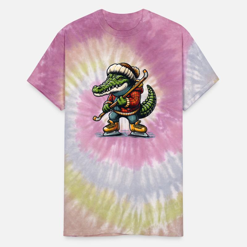 Crocodile Hockey Player Playing
