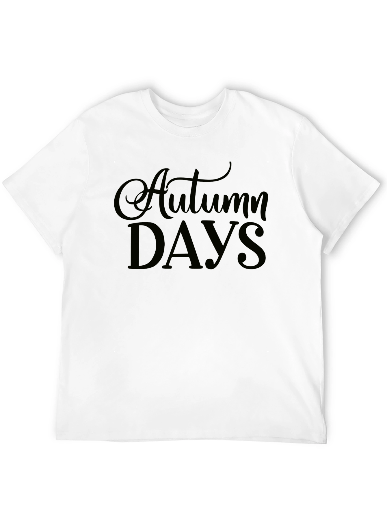 Autumn Days Black Graphic Tee - Stylish Fall Apparel