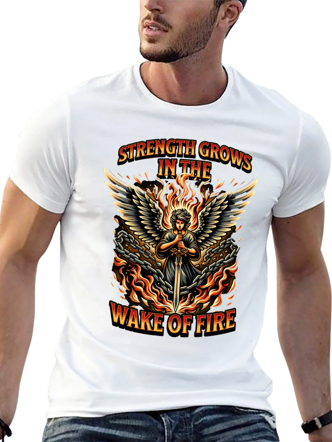 Strength Grows in the Wake of Fire Graphic Tee