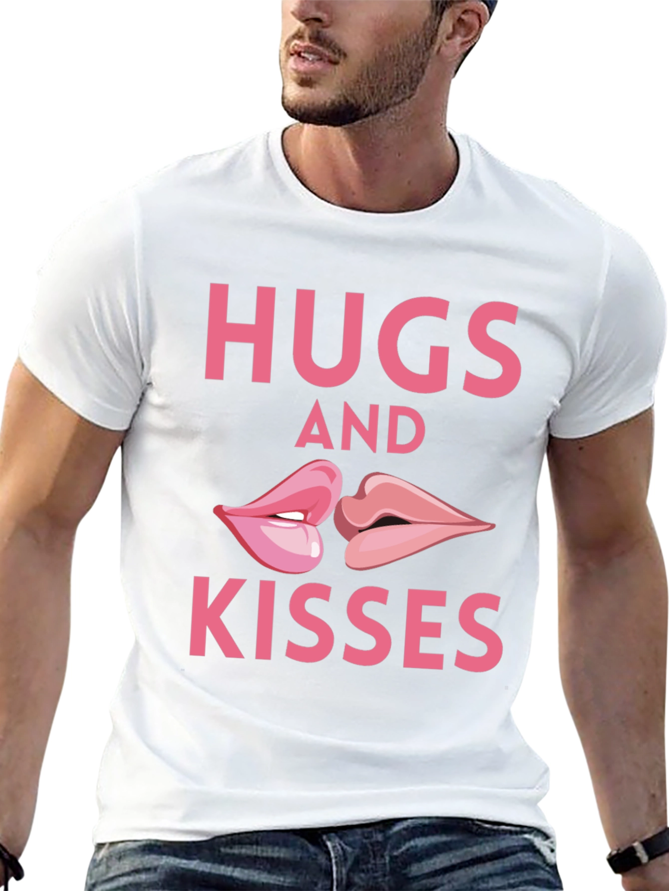 Hugs & Kisses Graphic T-Shirt - Black