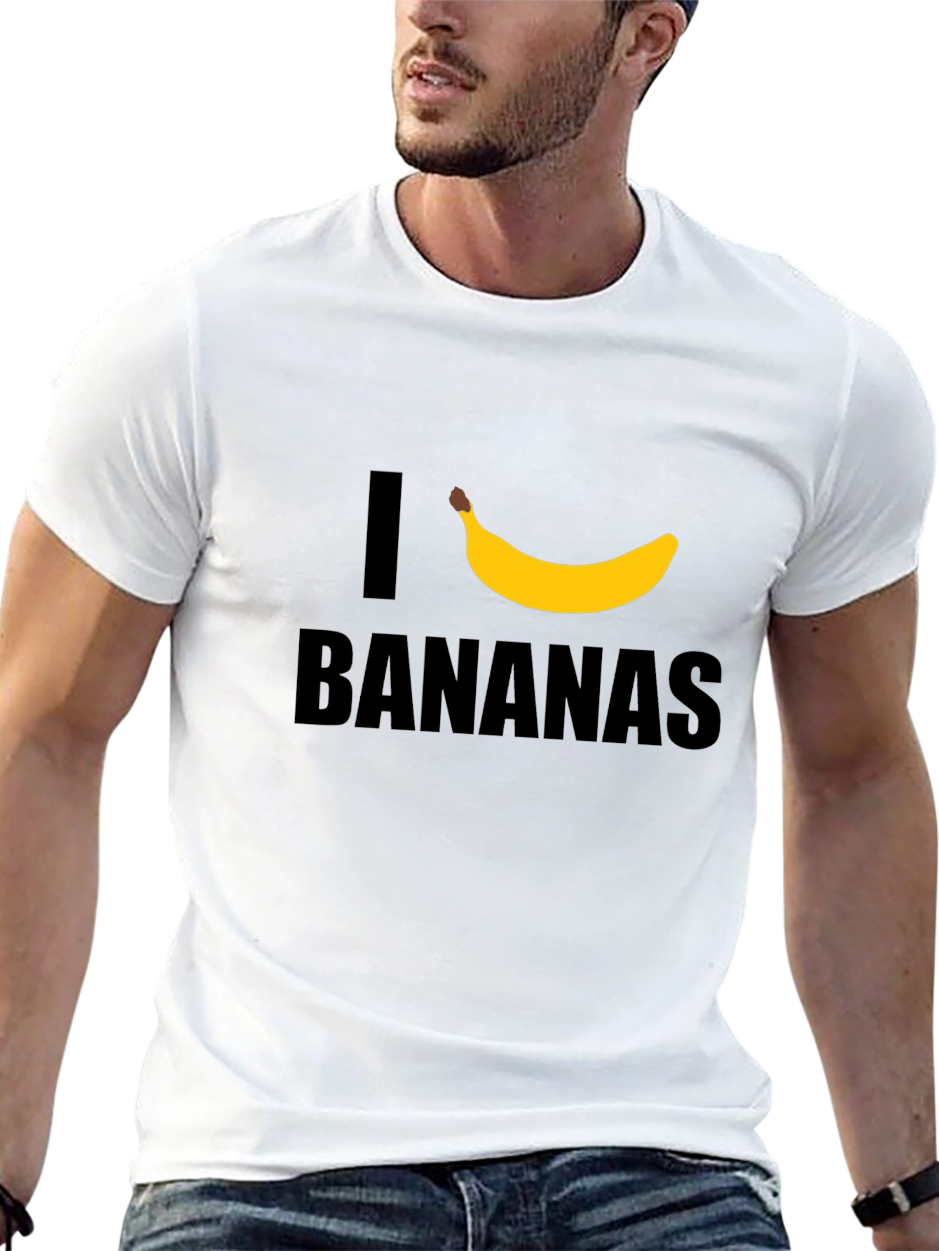 I Heart Bananas Graphic T-Shirt - Black Cotton Tee