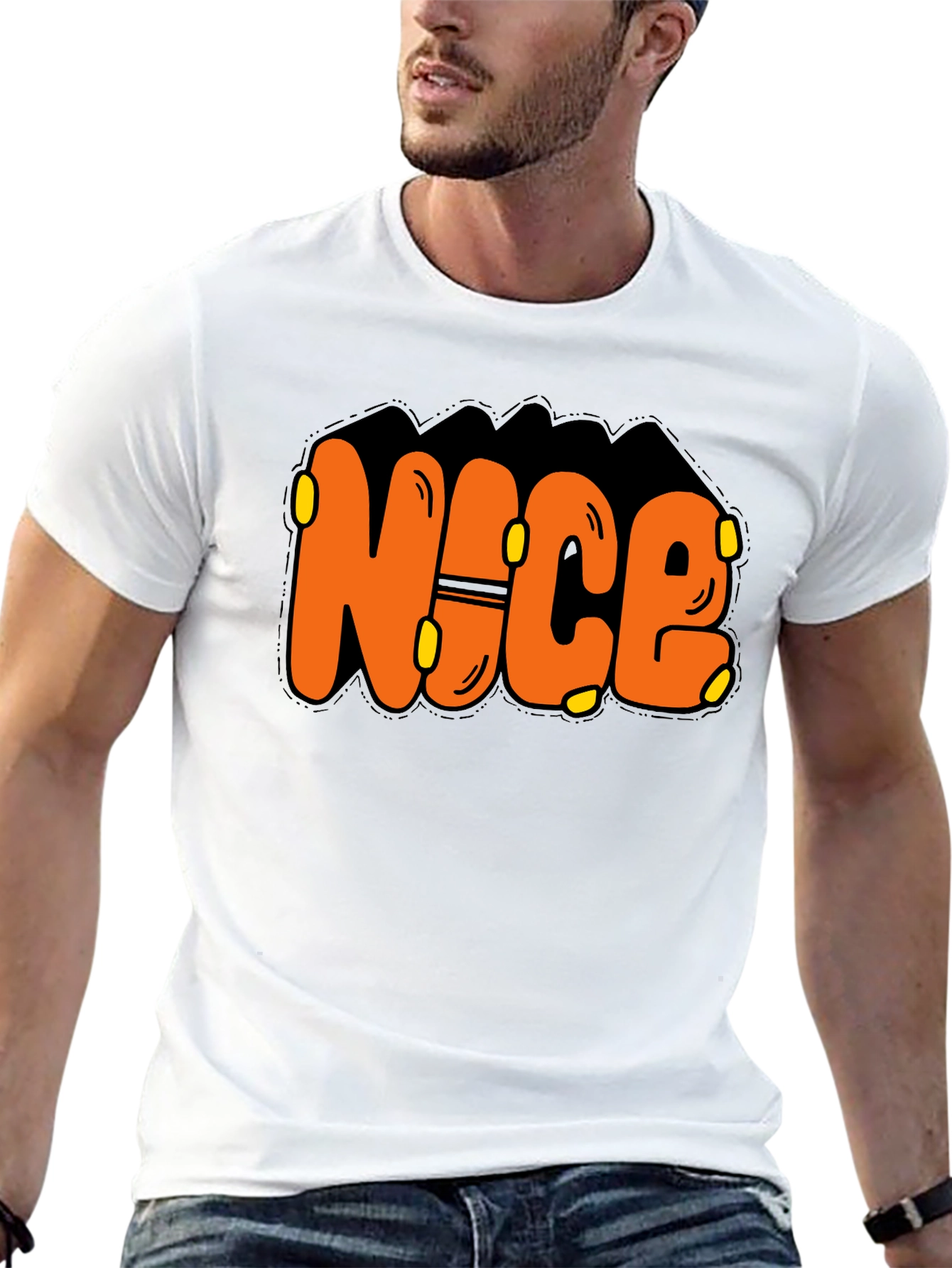 Nice Graphic Print T-Shirt