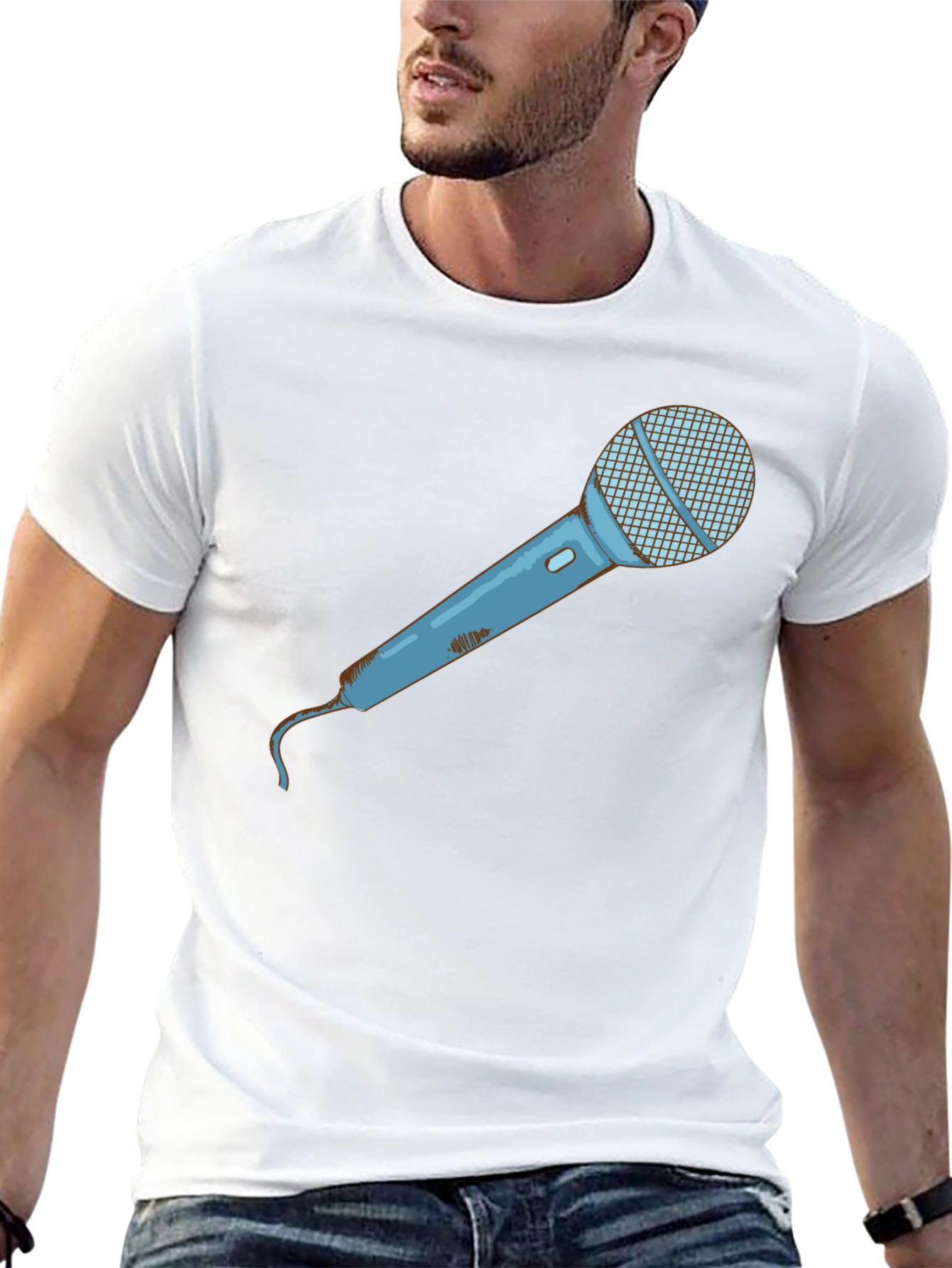 Microphone Graphic Tee - Singer Musician T-Shirt
