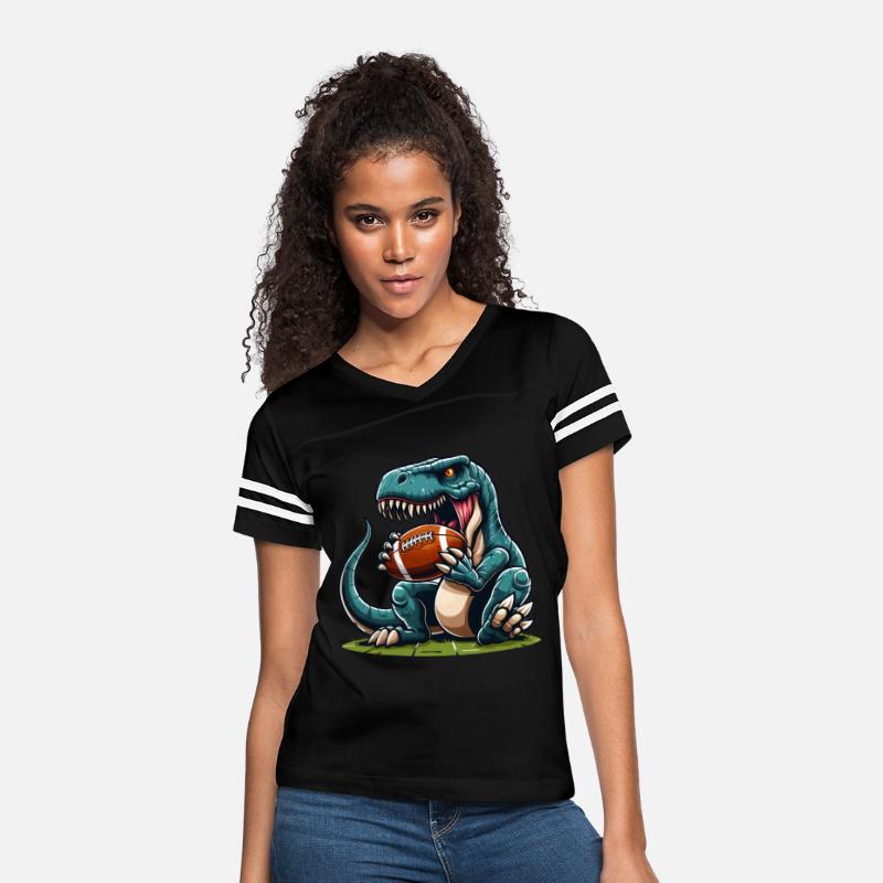 Dinosaur Catching Football