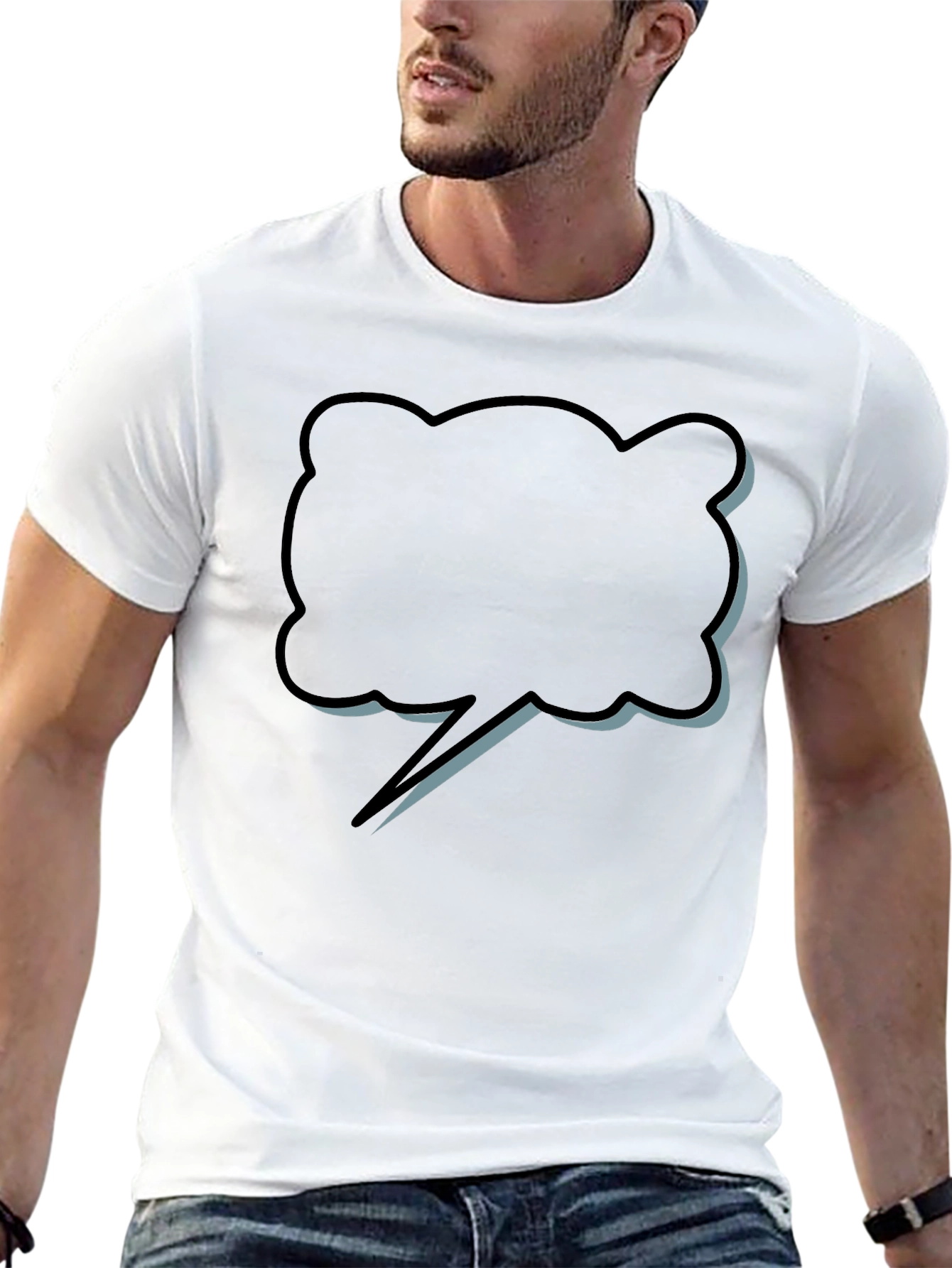 Statement Bubble Graphic T-Shirt - Soft Cotton Blend