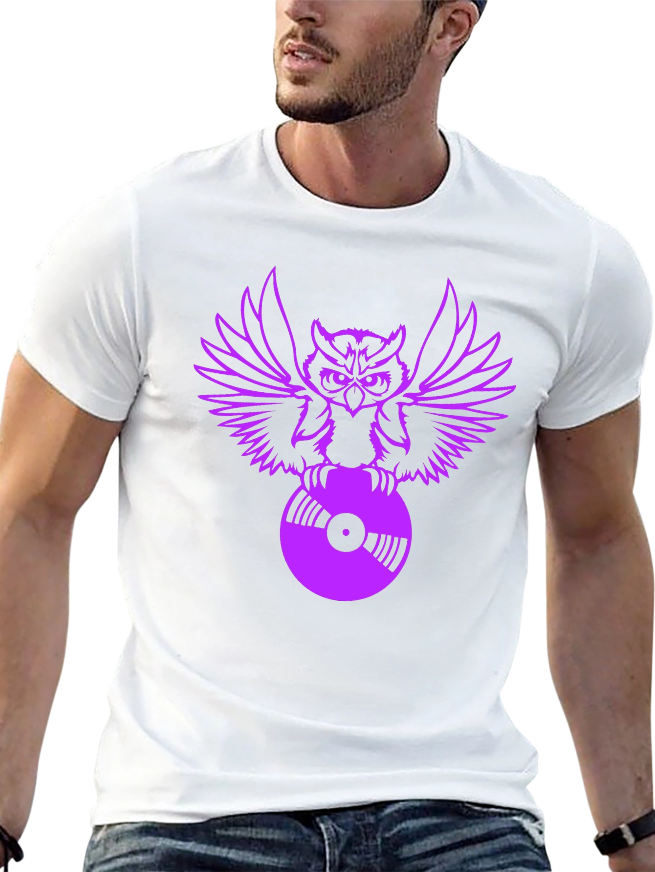 Owl DJ Graphic T-Shirt - Cool Music Lover Tee