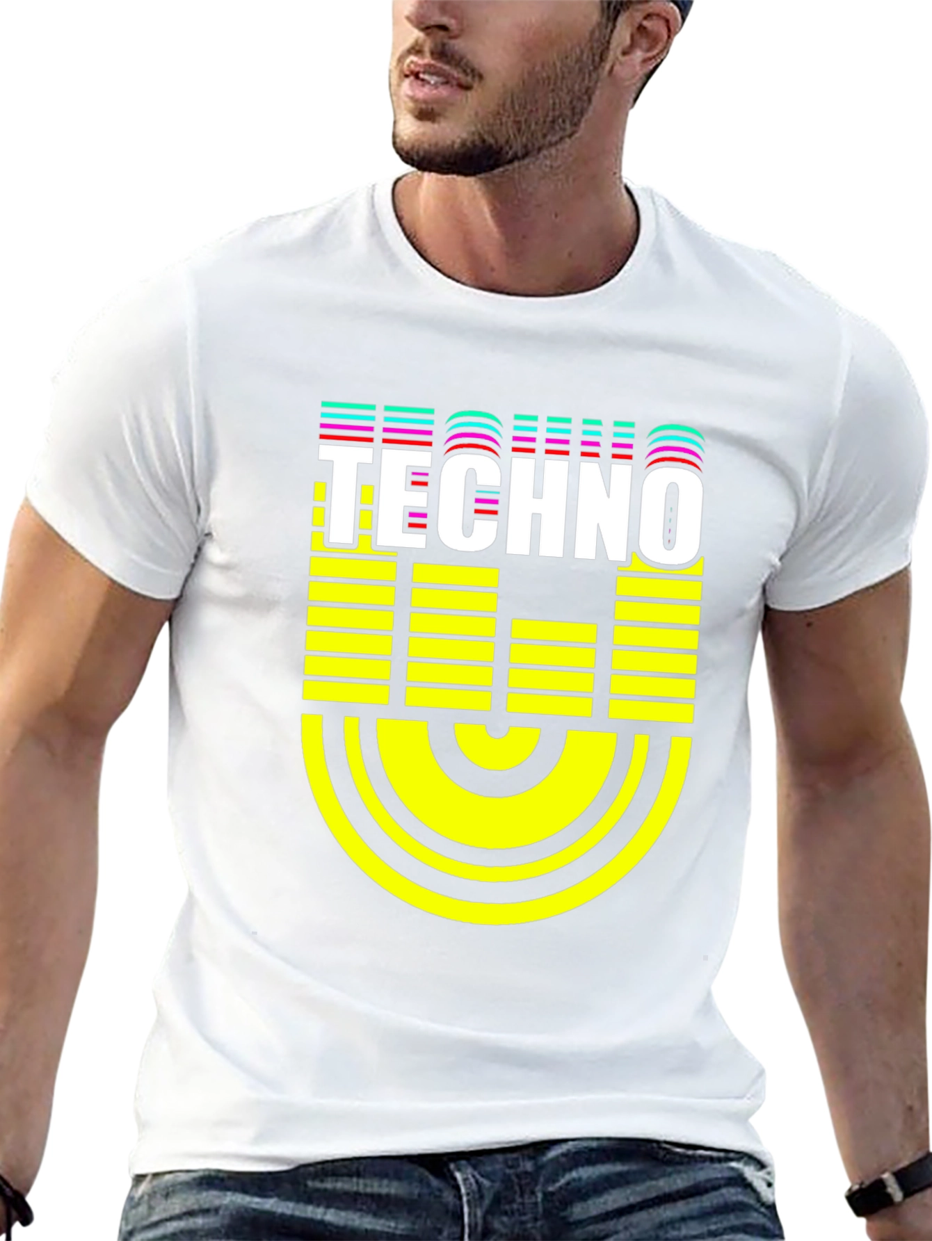 Techno Graphic Black T-Shirt - Electronic Music Tee