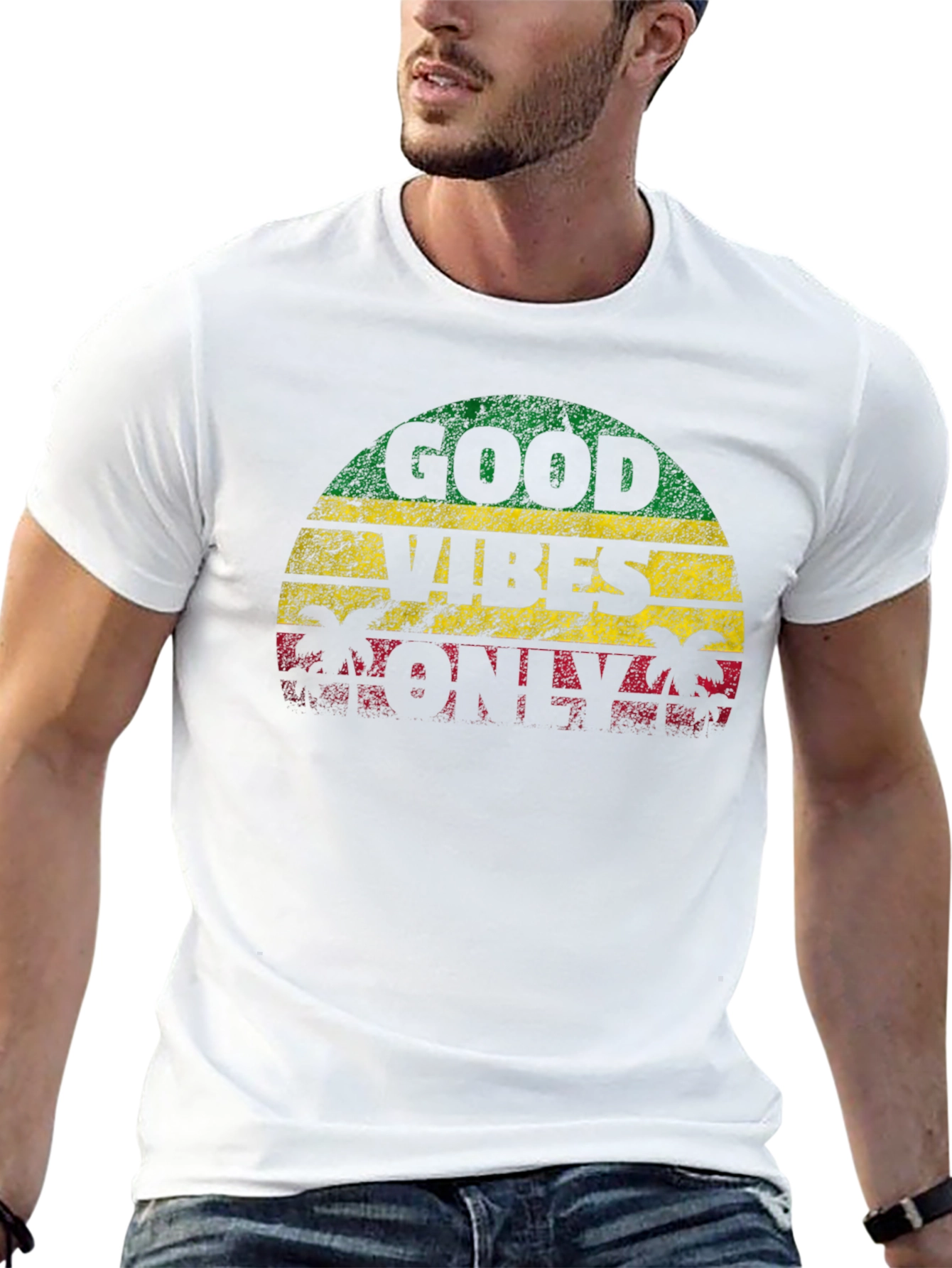 Good Vibes Only Graphic T-Shirt - Reggae Style